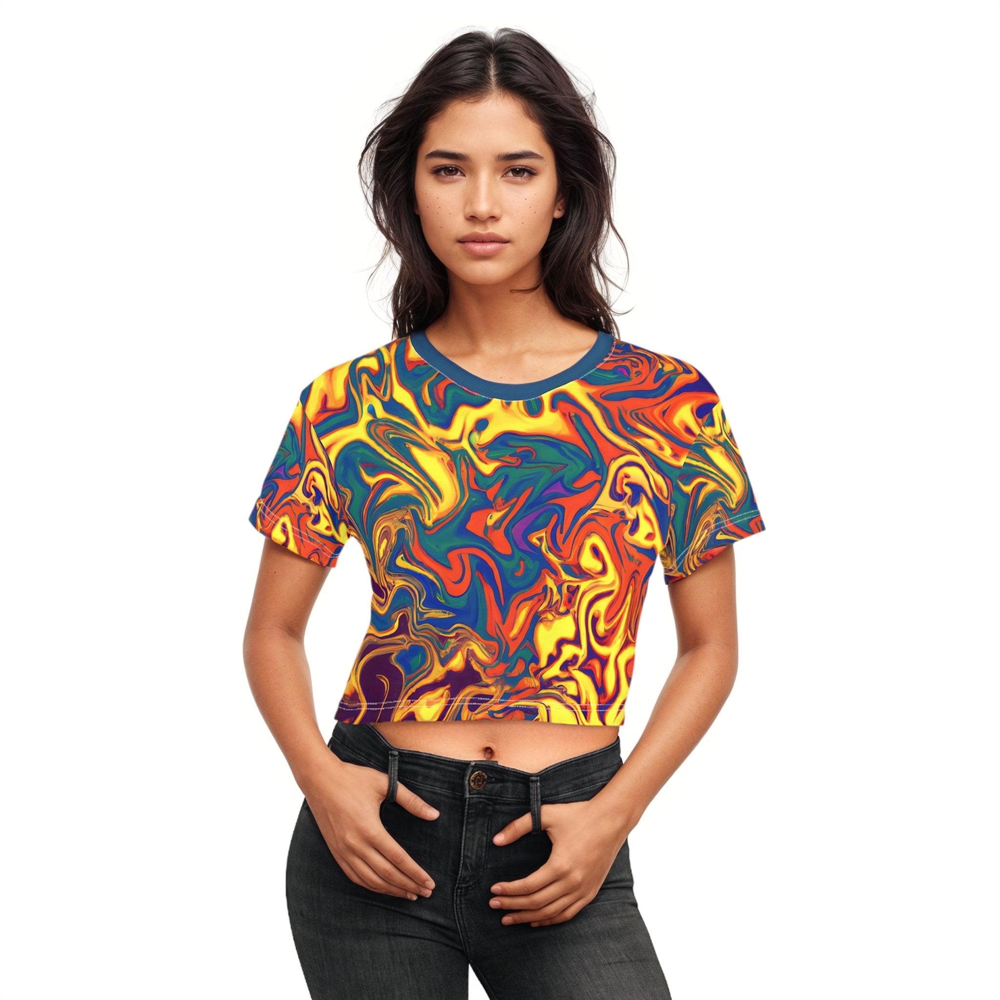 Exploring Acid Daddy's Psychedelic Women's Crop Tees - Acid Daddy