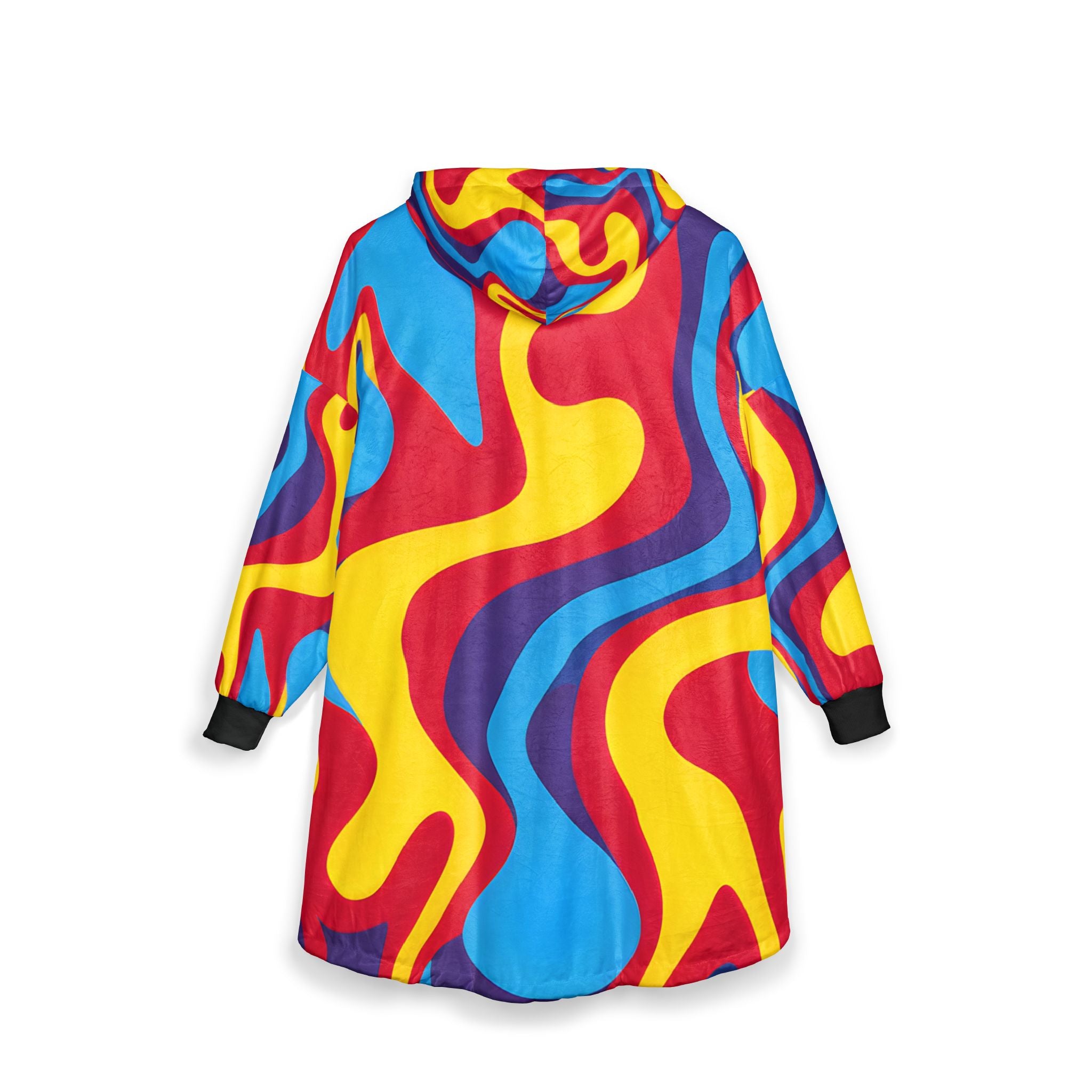 Psychedelic 70s Pop Unisex Hooded Blanket