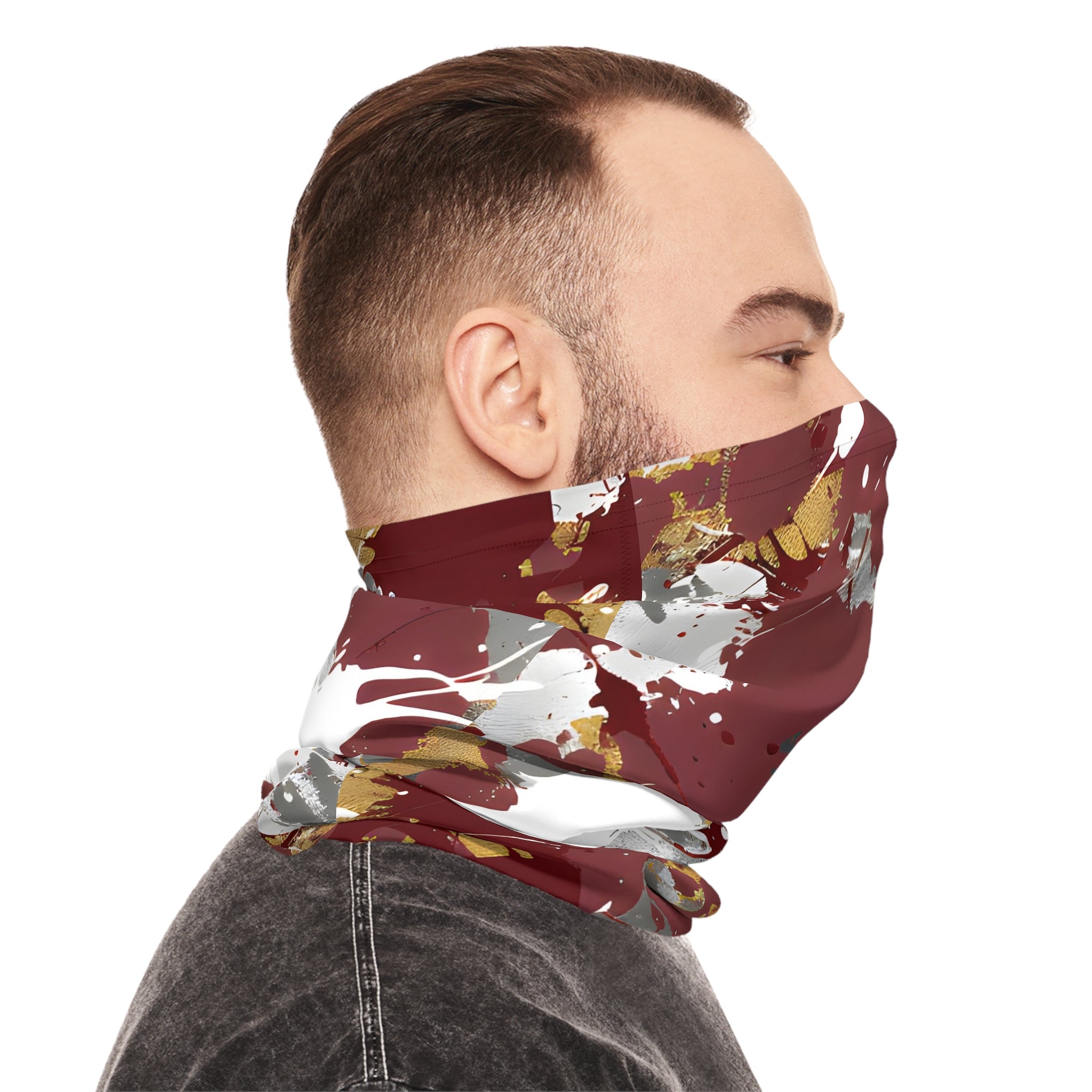 Gaiters - Maroon Groove Splash Lightweight Neck Gaiter - Acid Daddy