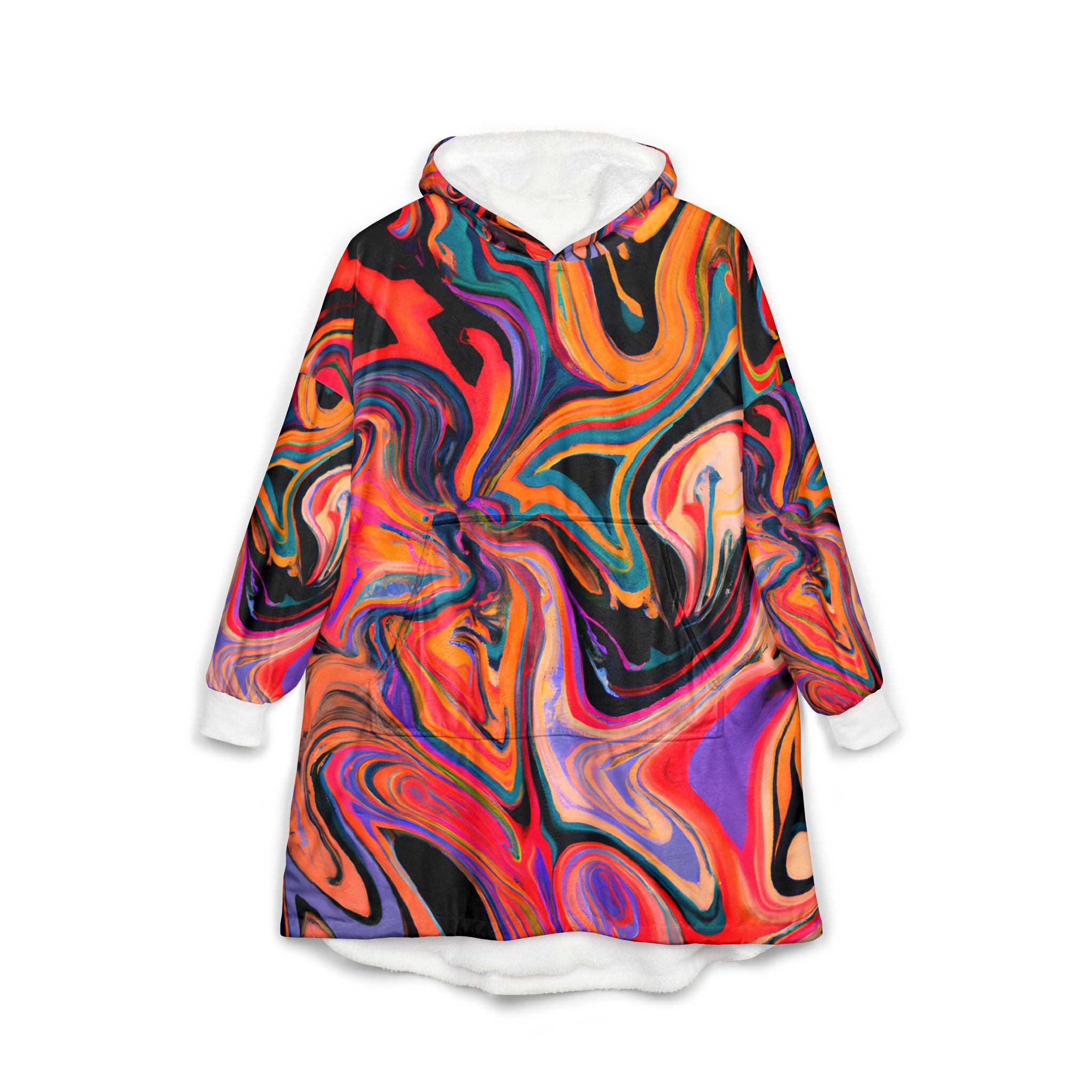 Pastel Swirl Unisex Hooded Blanket
