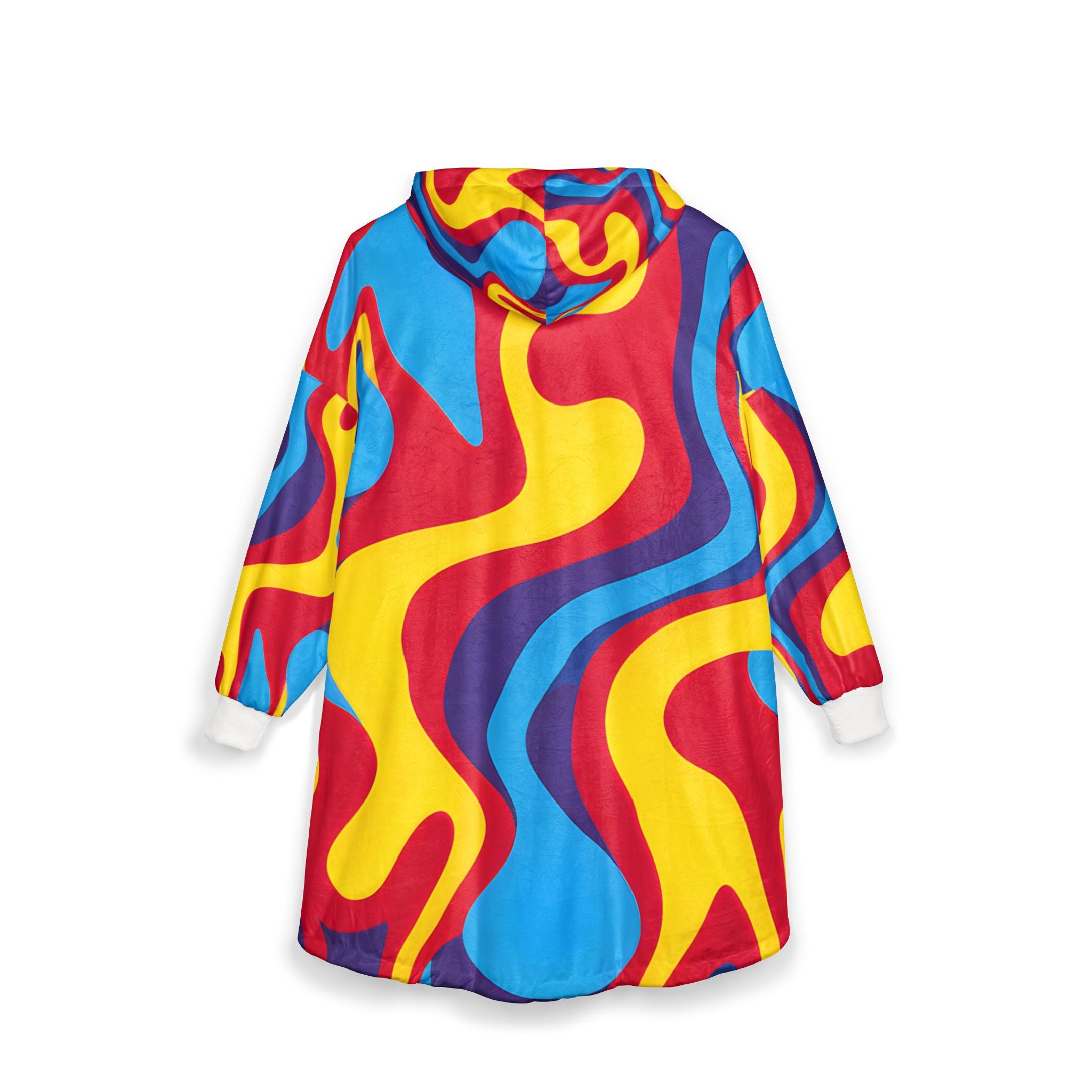 Psychedelic 70s Pop Unisex Hooded Blanket