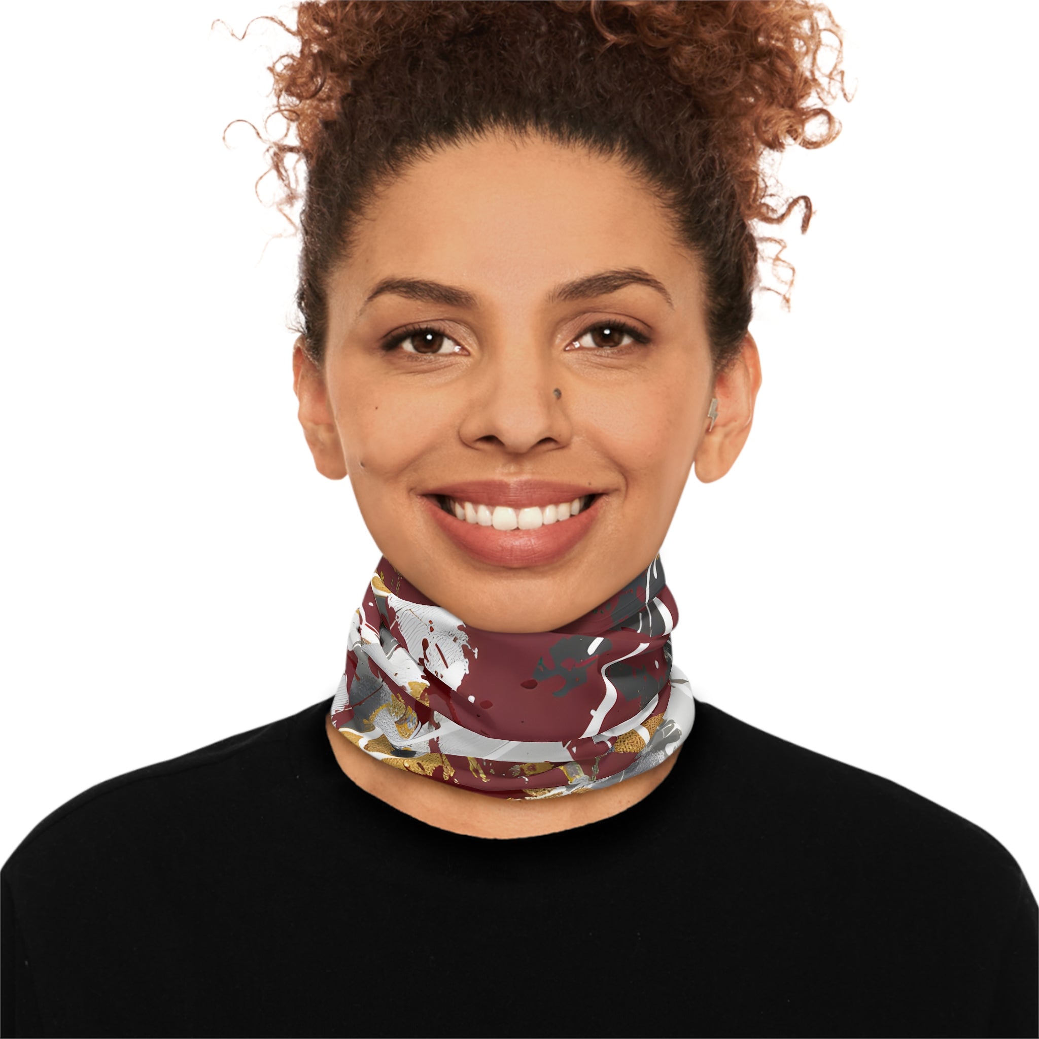 Gaiters - Maroon Groove Splash Lightweight Neck Gaiter - Acid Daddy