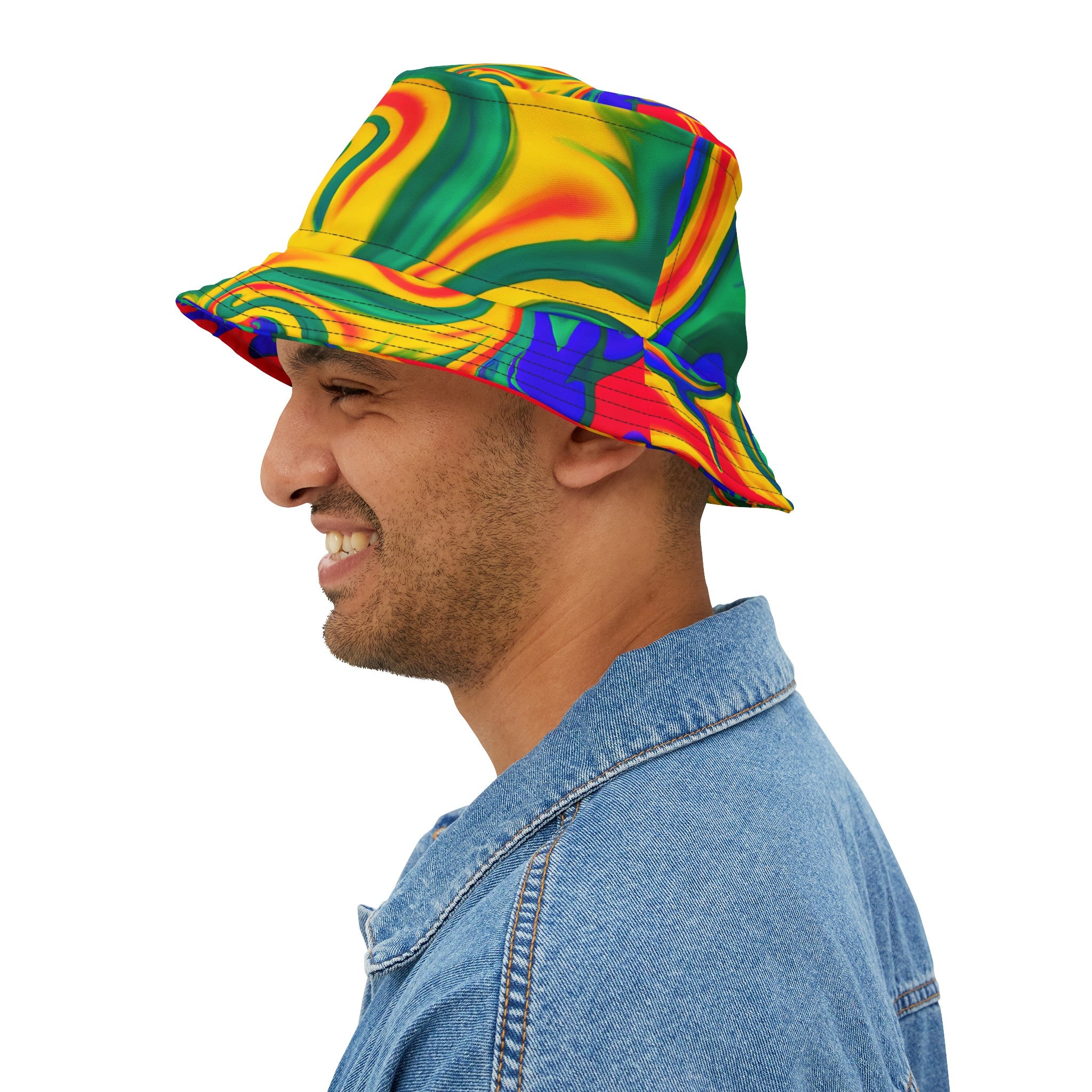 Hats - Fire Groove Rave Festival Bucket Hat - Acid Daddy
