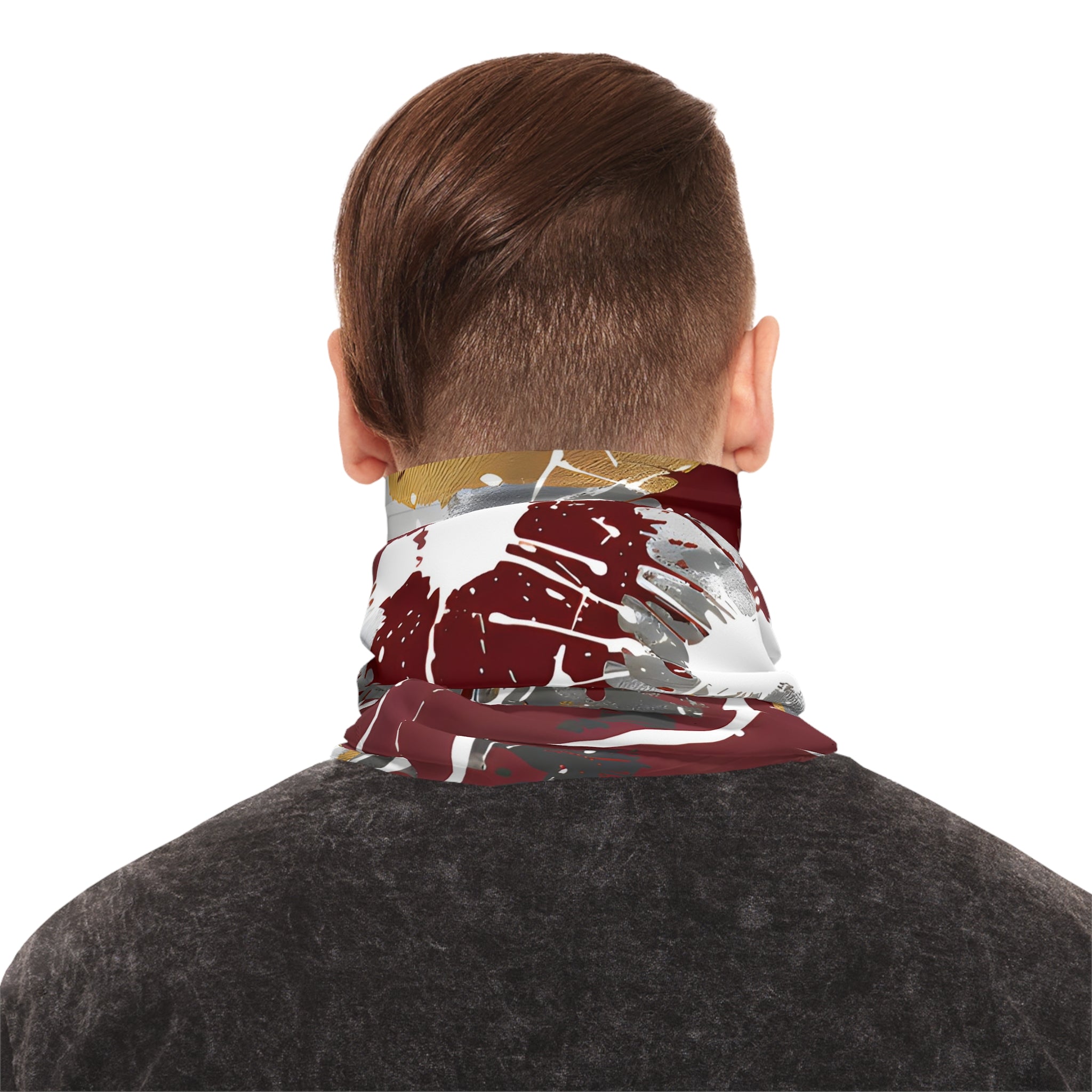 Gaiters - Maroon Groove Splash Lightweight Neck Gaiter - Acid Daddy