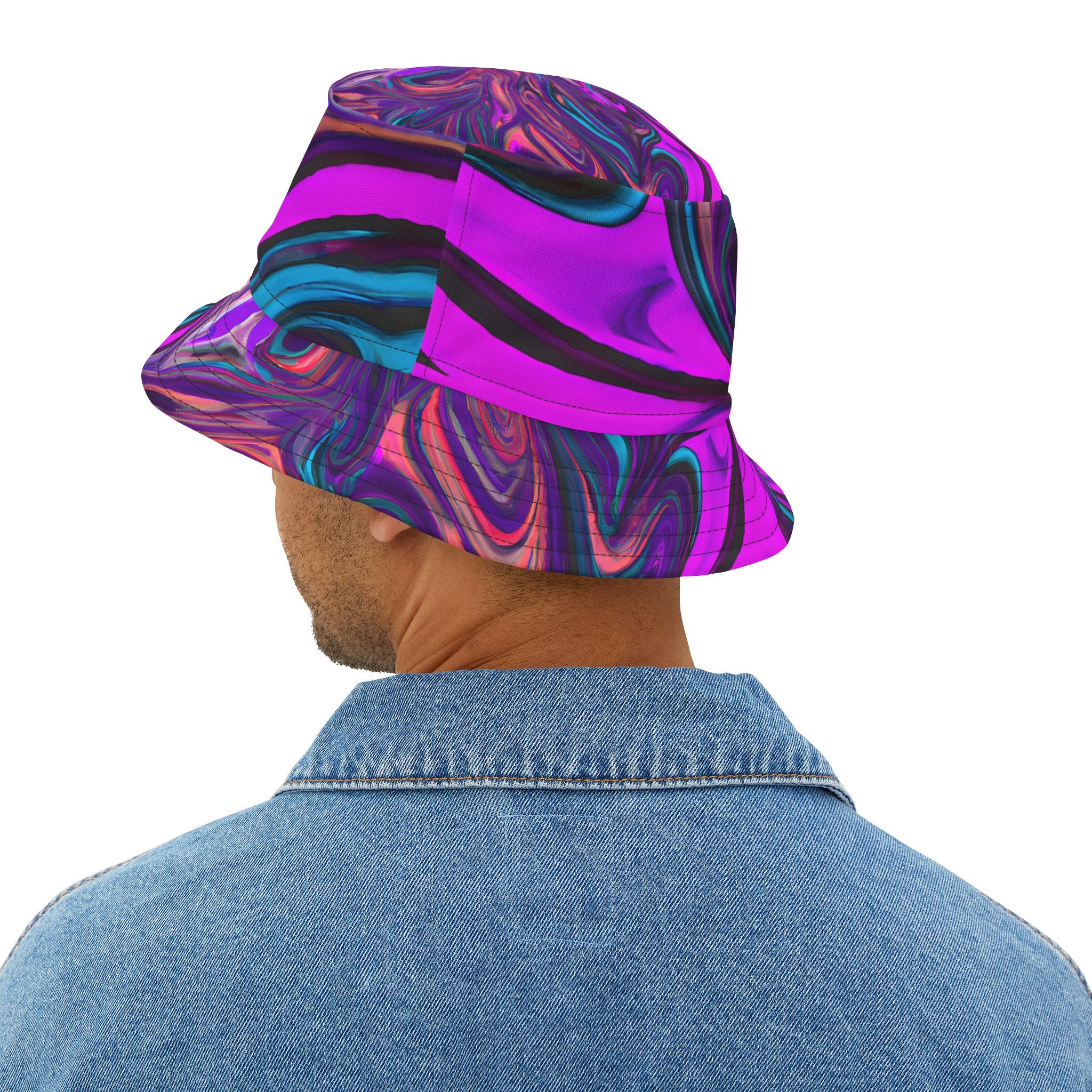 Hats - Festival Fever Pink Bucket Hat - Acid Daddy