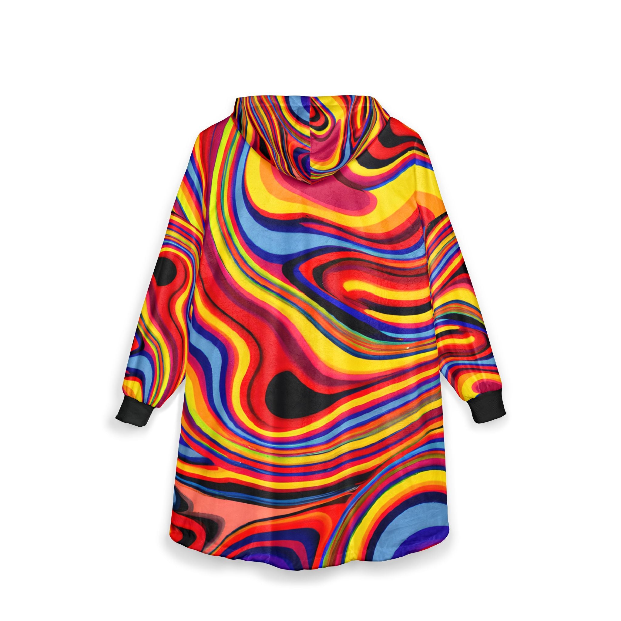Retro Swirls Unisex Hooded Blanket