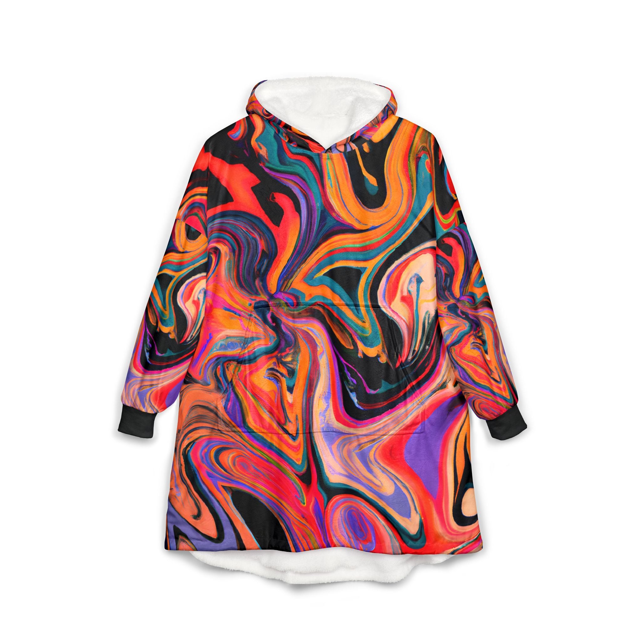 Pastel Swirl Unisex Hooded Blanket