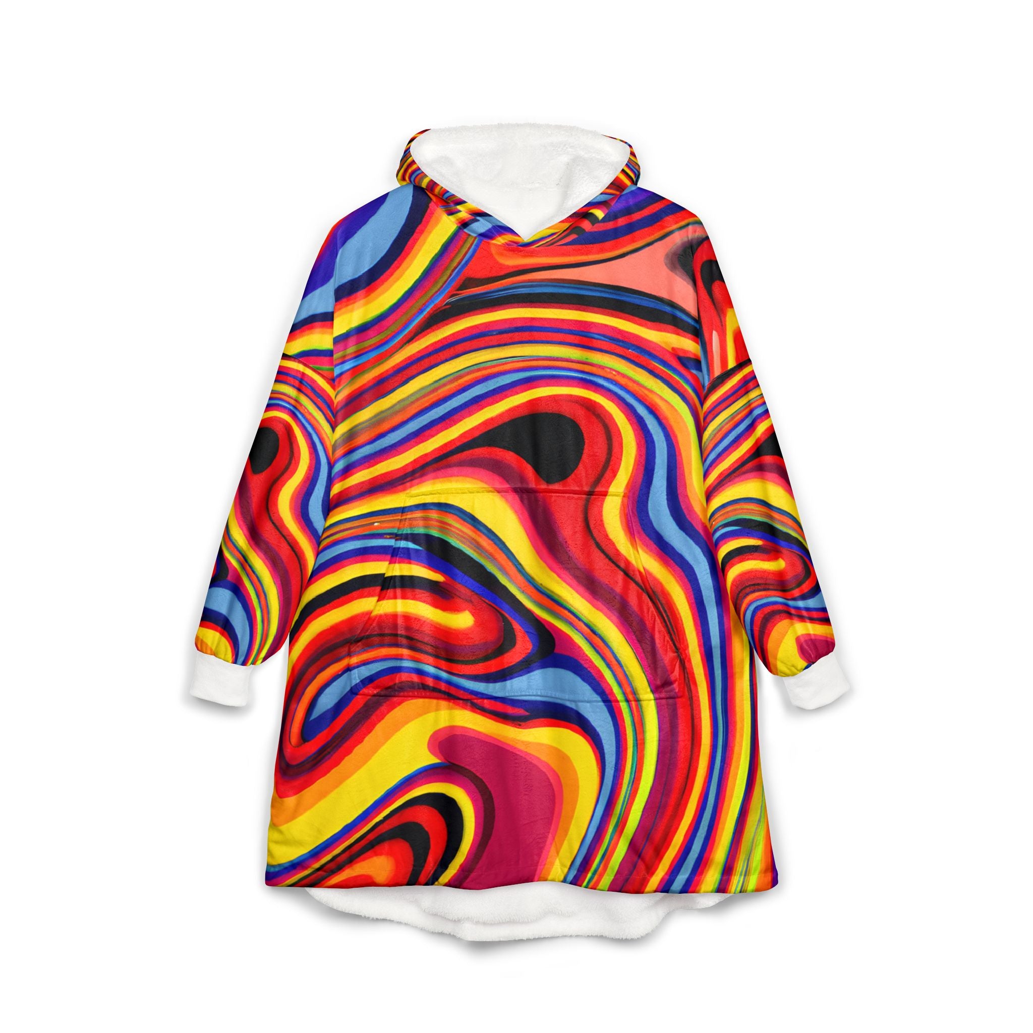 Retro Swirls Unisex Hooded Blanket