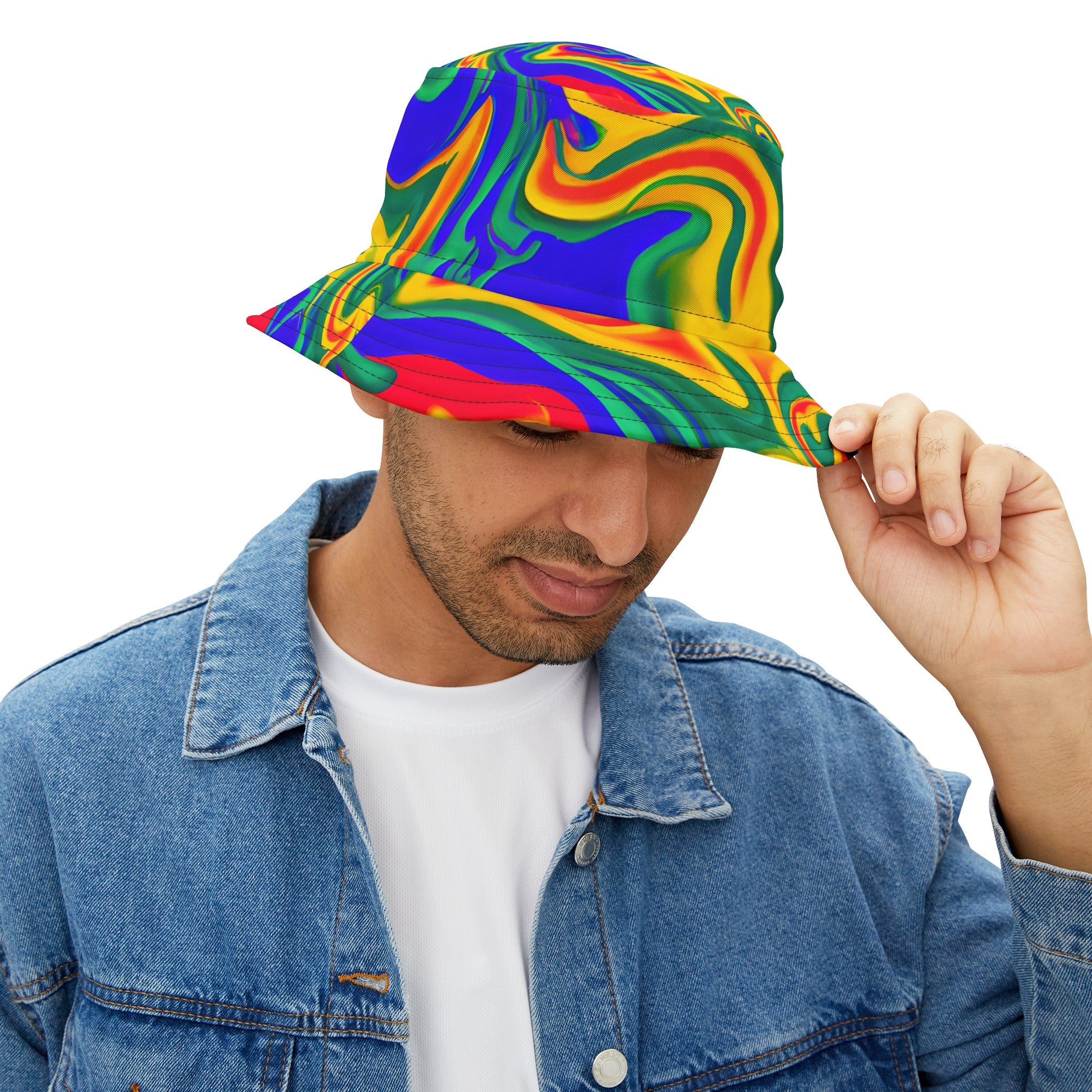 Hats - Fire Groove Rave Festival Bucket Hat - Acid Daddy