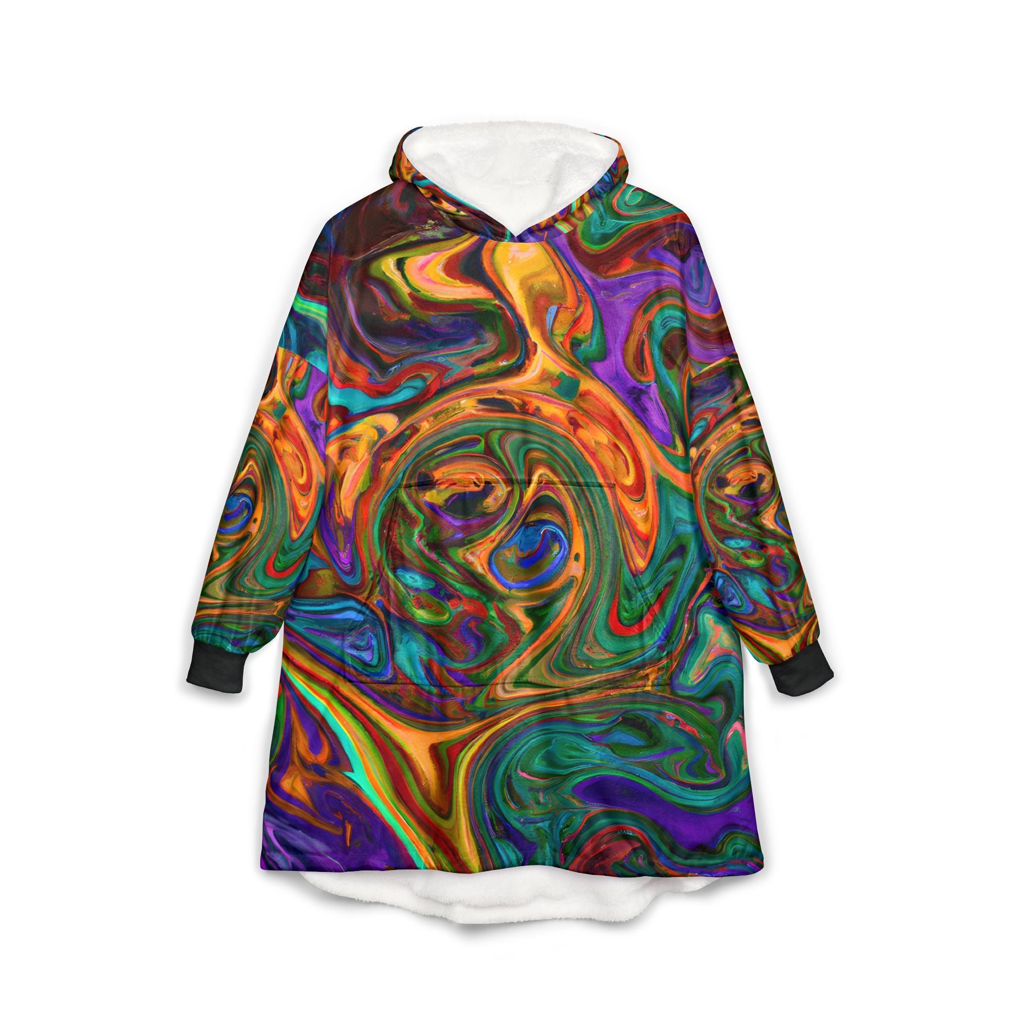 Retro Chaos Unisex Hooded Blanket