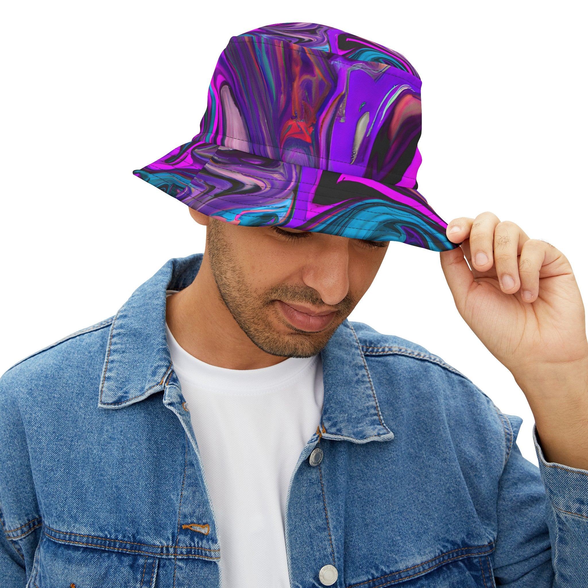 Hats - Festival Fever Pink Bucket Hat - Acid Daddy