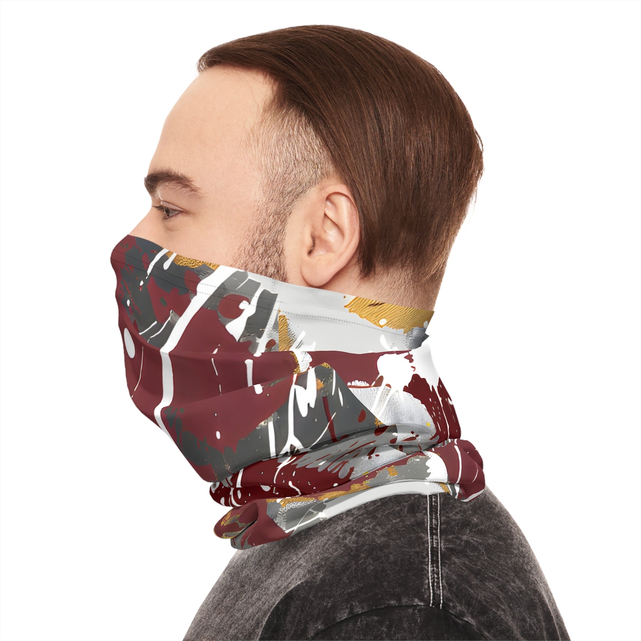 Gaiters - Maroon Groove Splash Lightweight Neck Gaiter - Acid Daddy