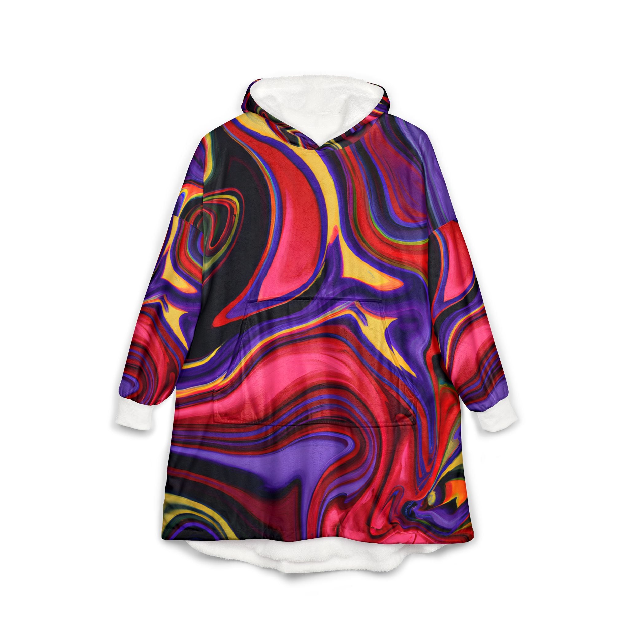 Pink Nebula Unisex Hooded Blanket