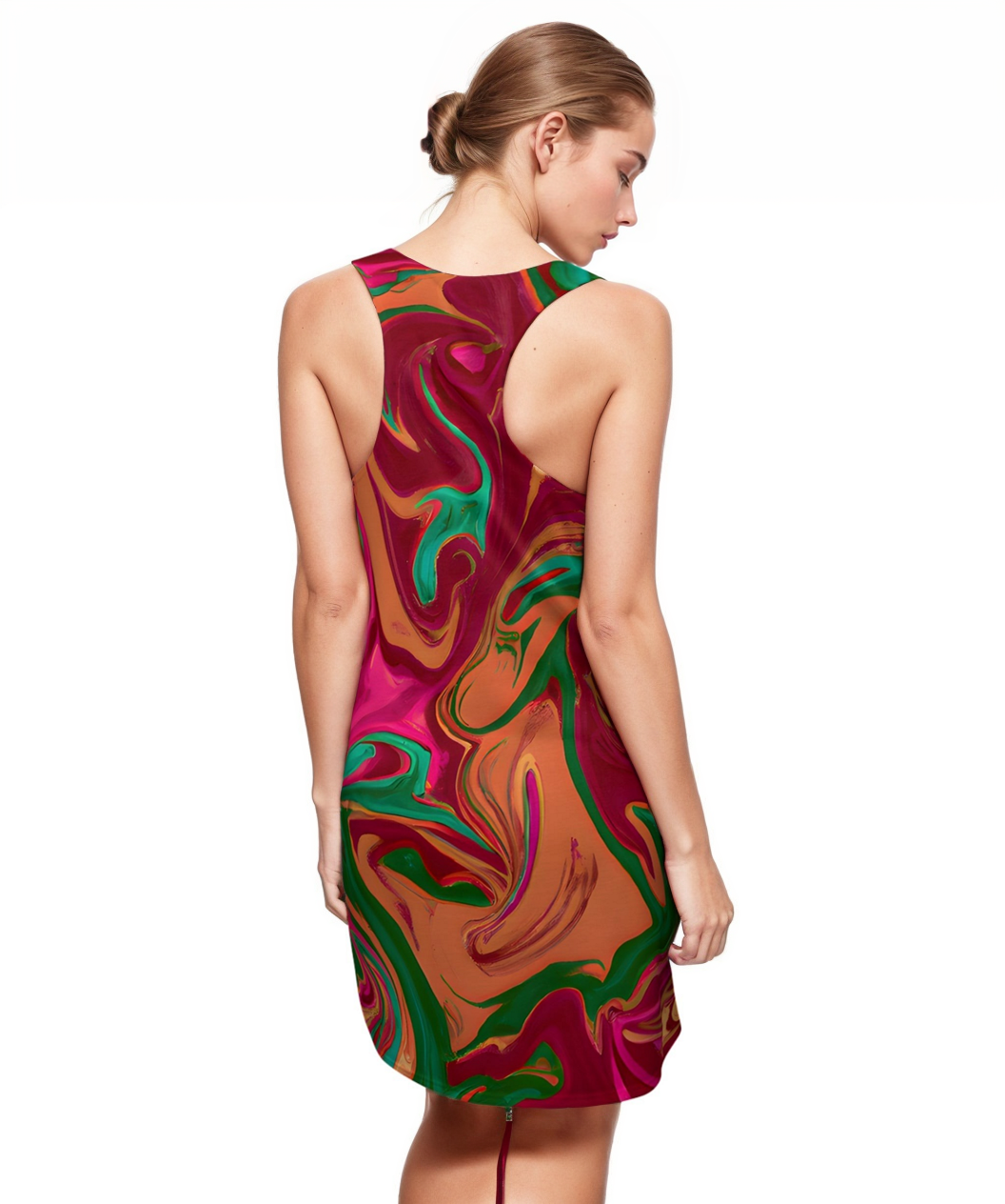 All Over Prints - Electric Forest Racerback Dress - Acid Daddy