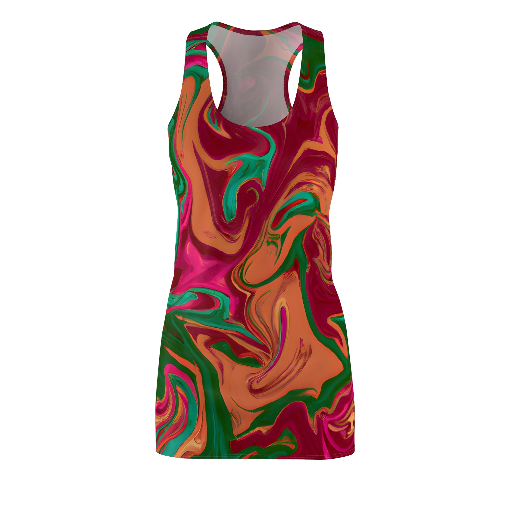 All Over Prints - Electric Forest Racerback Dress - Acid Daddy