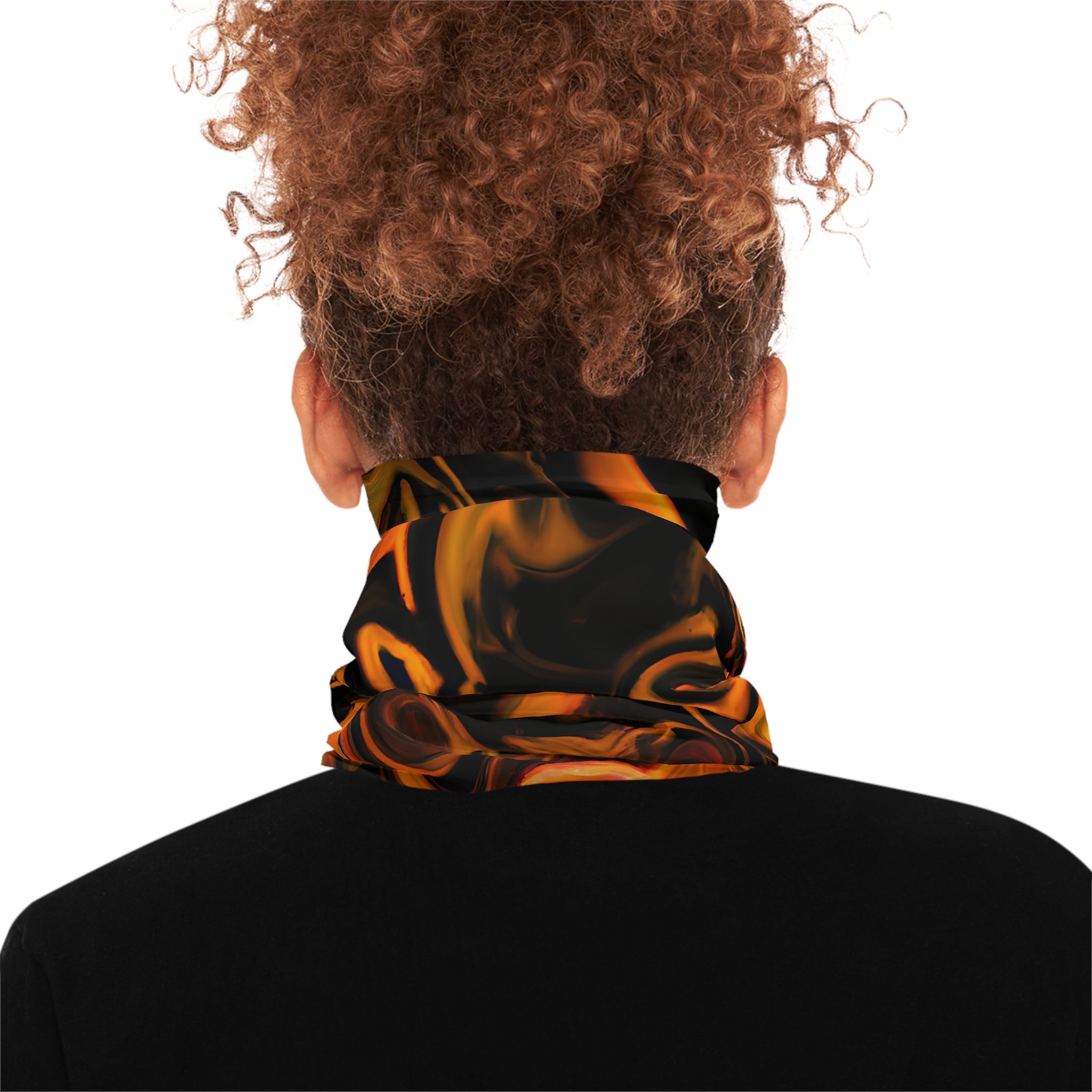 Gaiters - Black Flame Swirl Lightweight Neck Gaiter - Acid Daddy