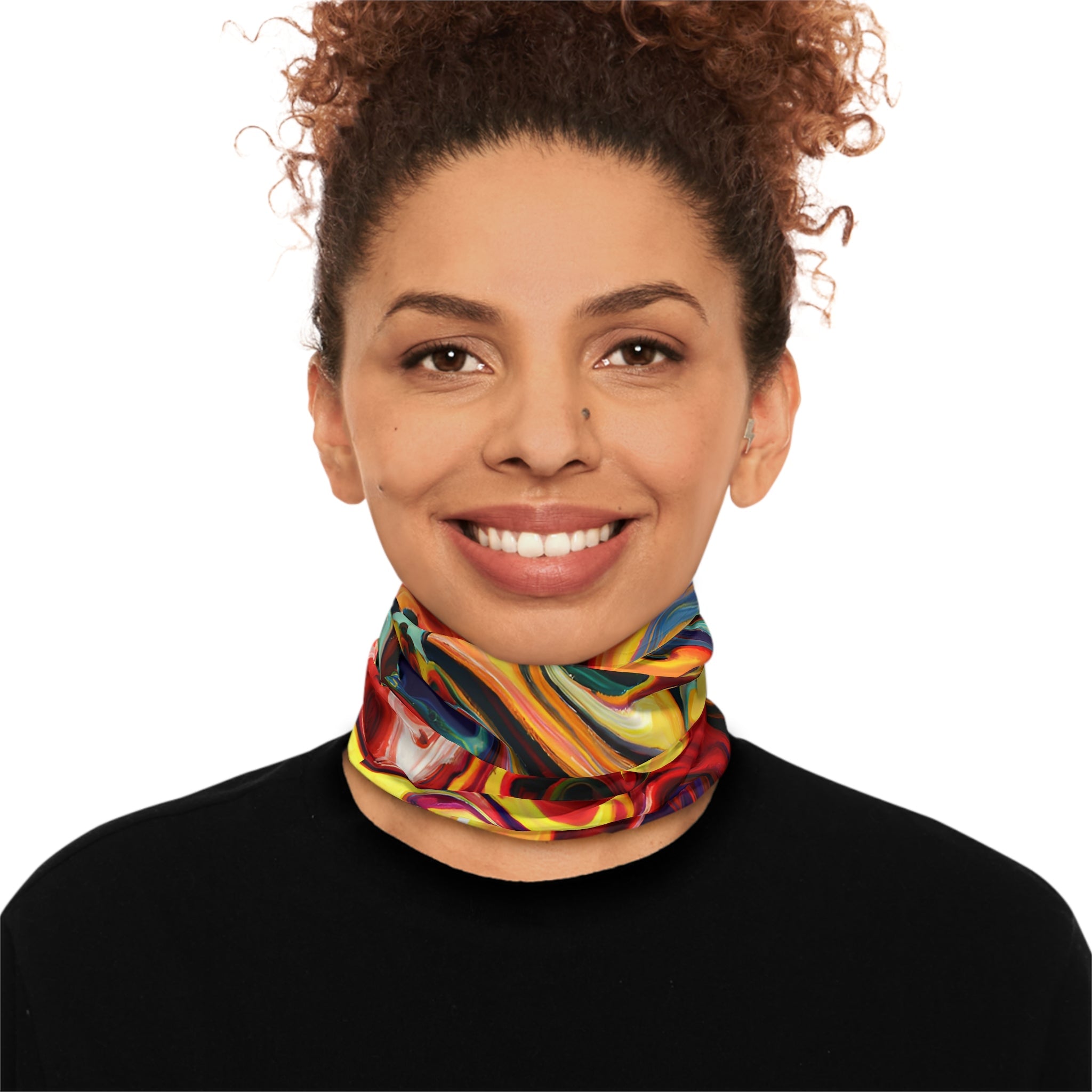 Gaiters - Colorful Spicy Swirl Midweight Neck Gaiter - Acid Daddy