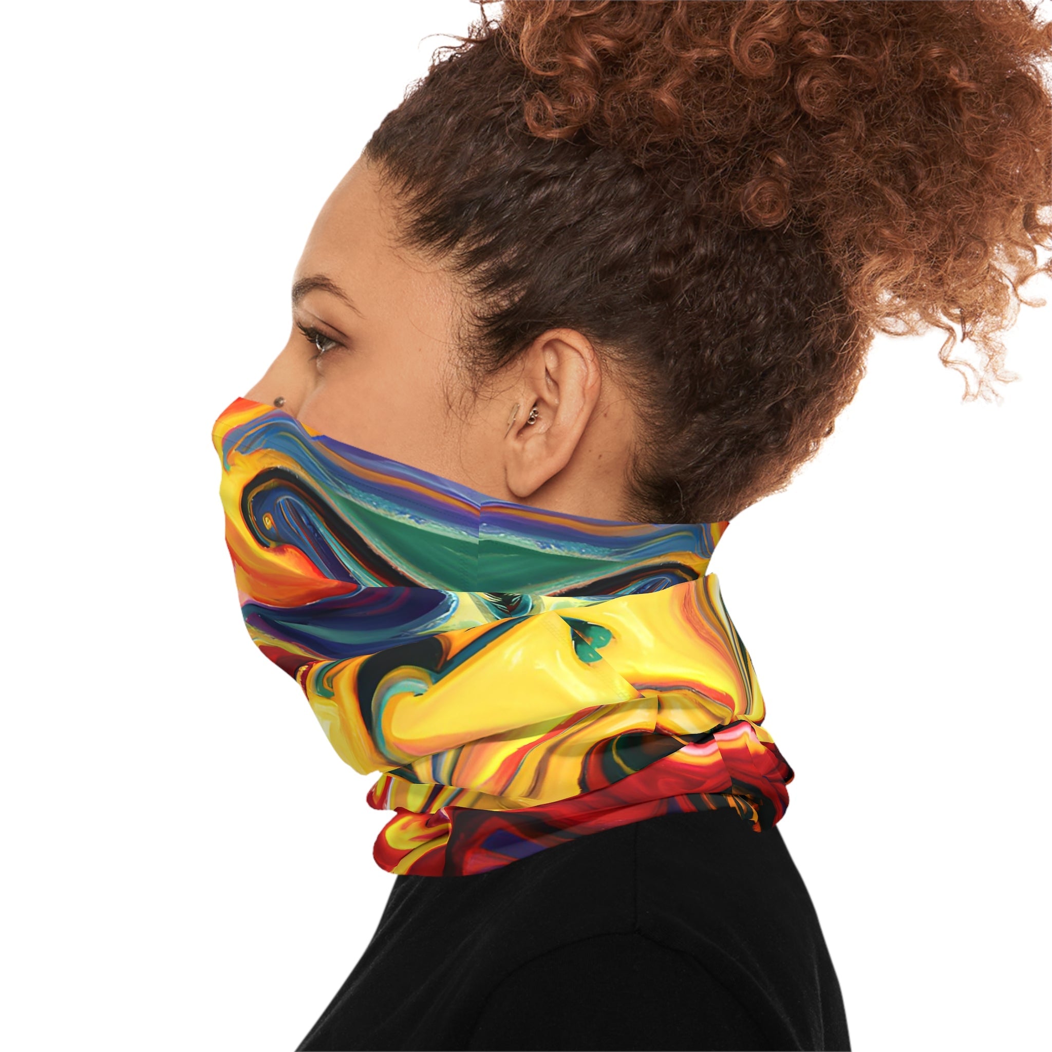 Gaiters - Colorful Spicy Swirl Midweight Neck Gaiter - Acid Daddy