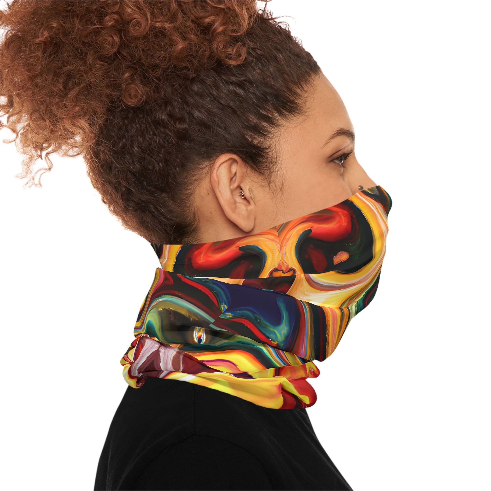 Gaiters - Colorful Spicy Swirl Midweight Neck Gaiter - Acid Daddy