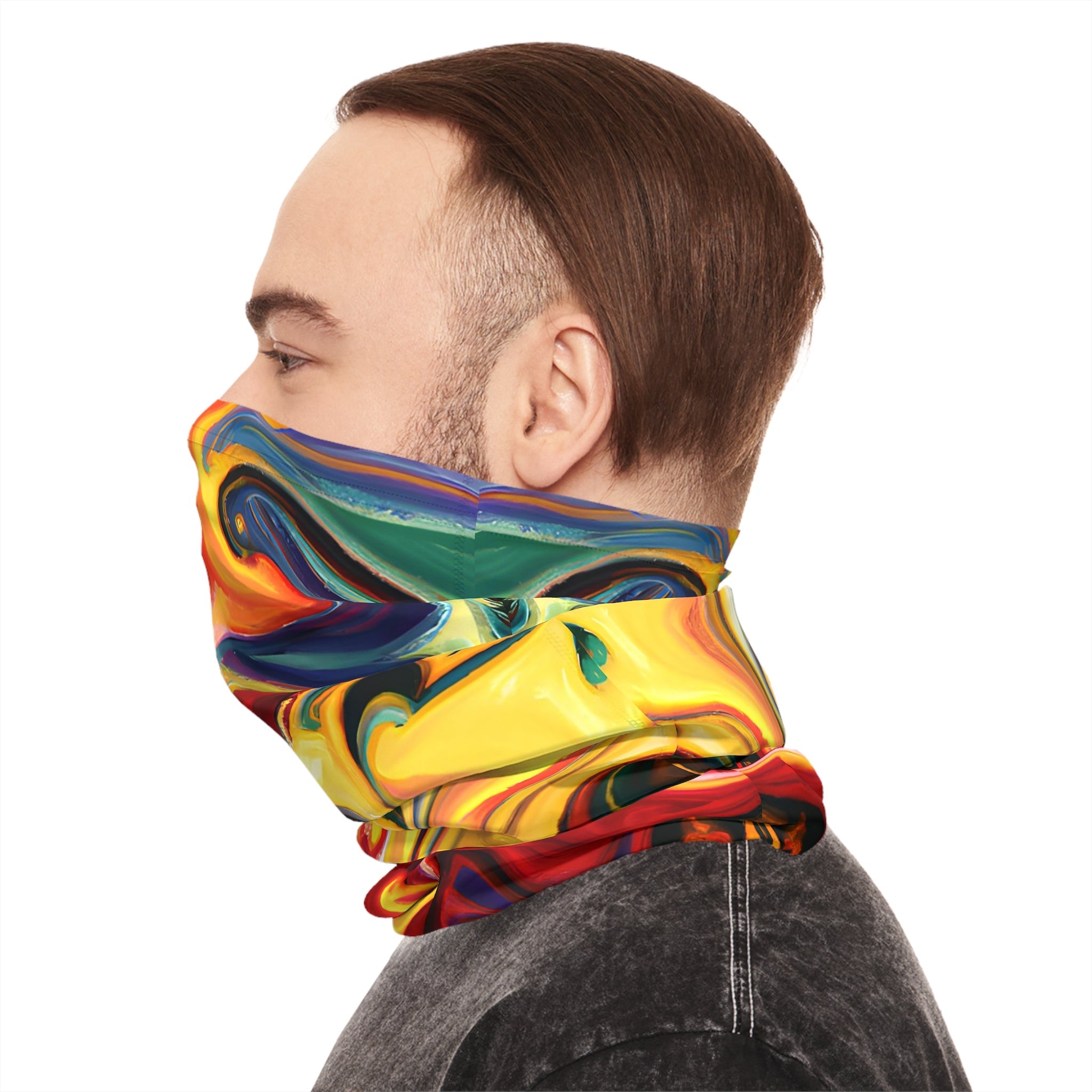 Gaiters - Colorful Spicy Swirl Midweight Neck Gaiter - Acid Daddy
