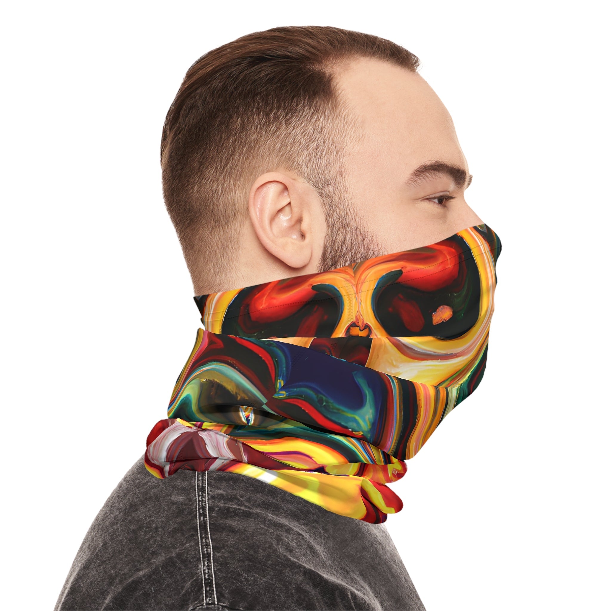 Gaiters - Colorful Spicy Swirl Midweight Neck Gaiter - Acid Daddy