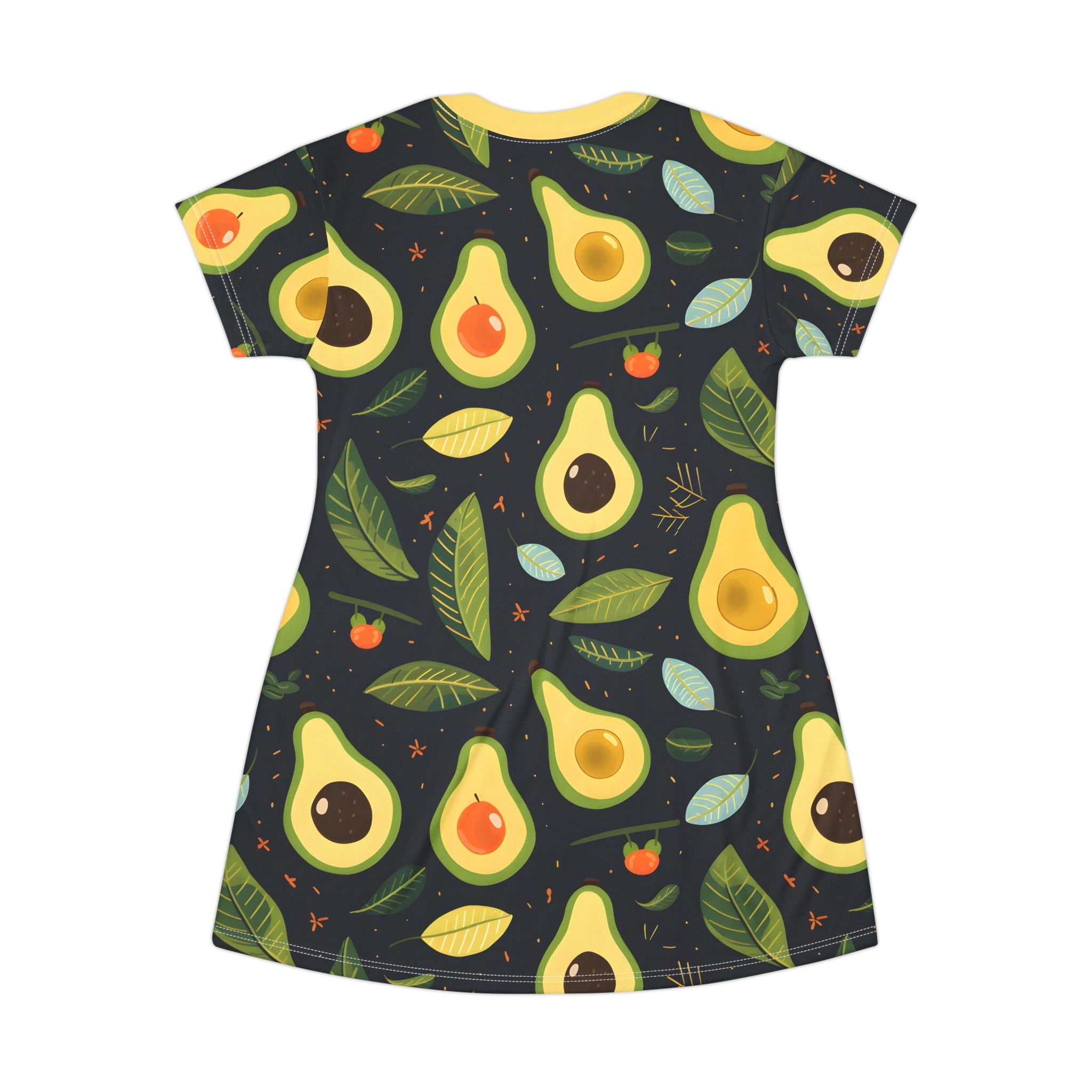 Festival Dresses - Avocado Extravaganza T - Shirt Dress - Acid Daddy