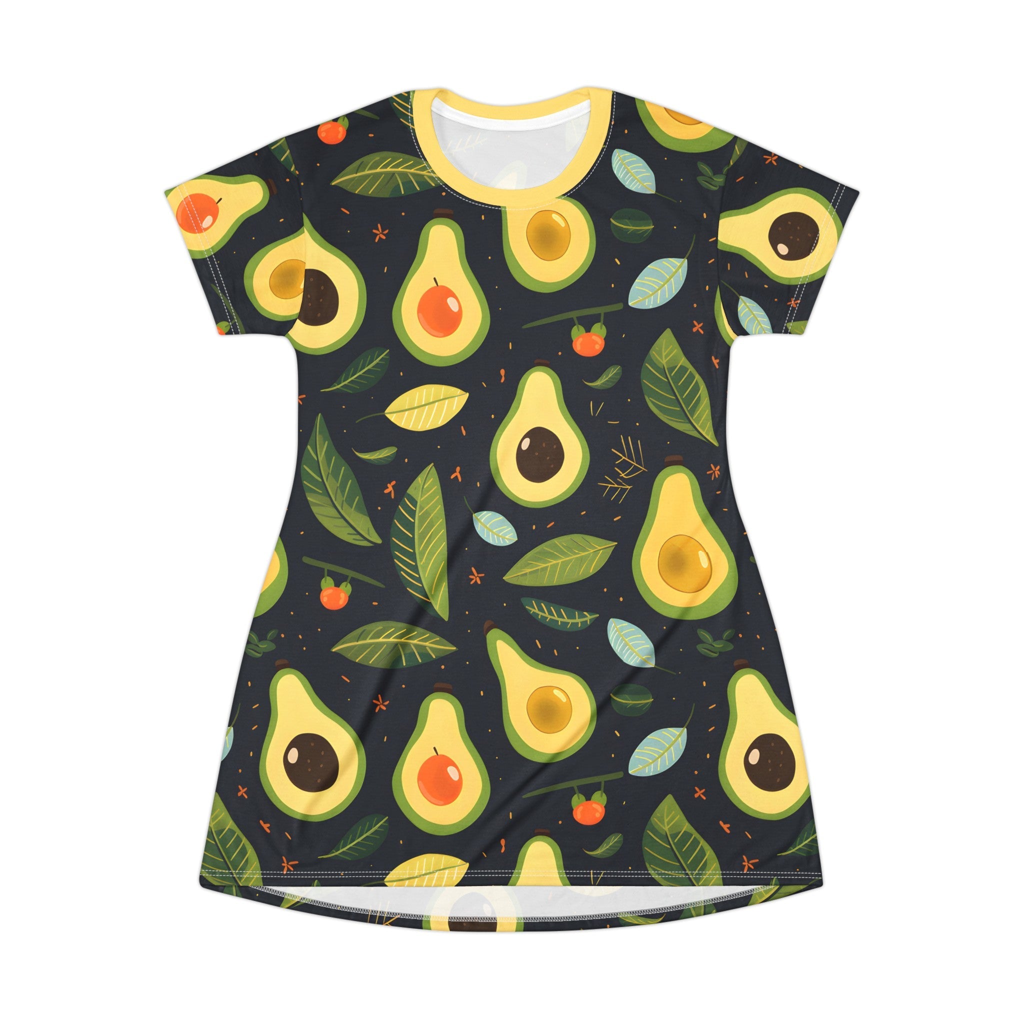 Festival Dresses - Avocado Extravaganza T - Shirt Dress - Acid Daddy