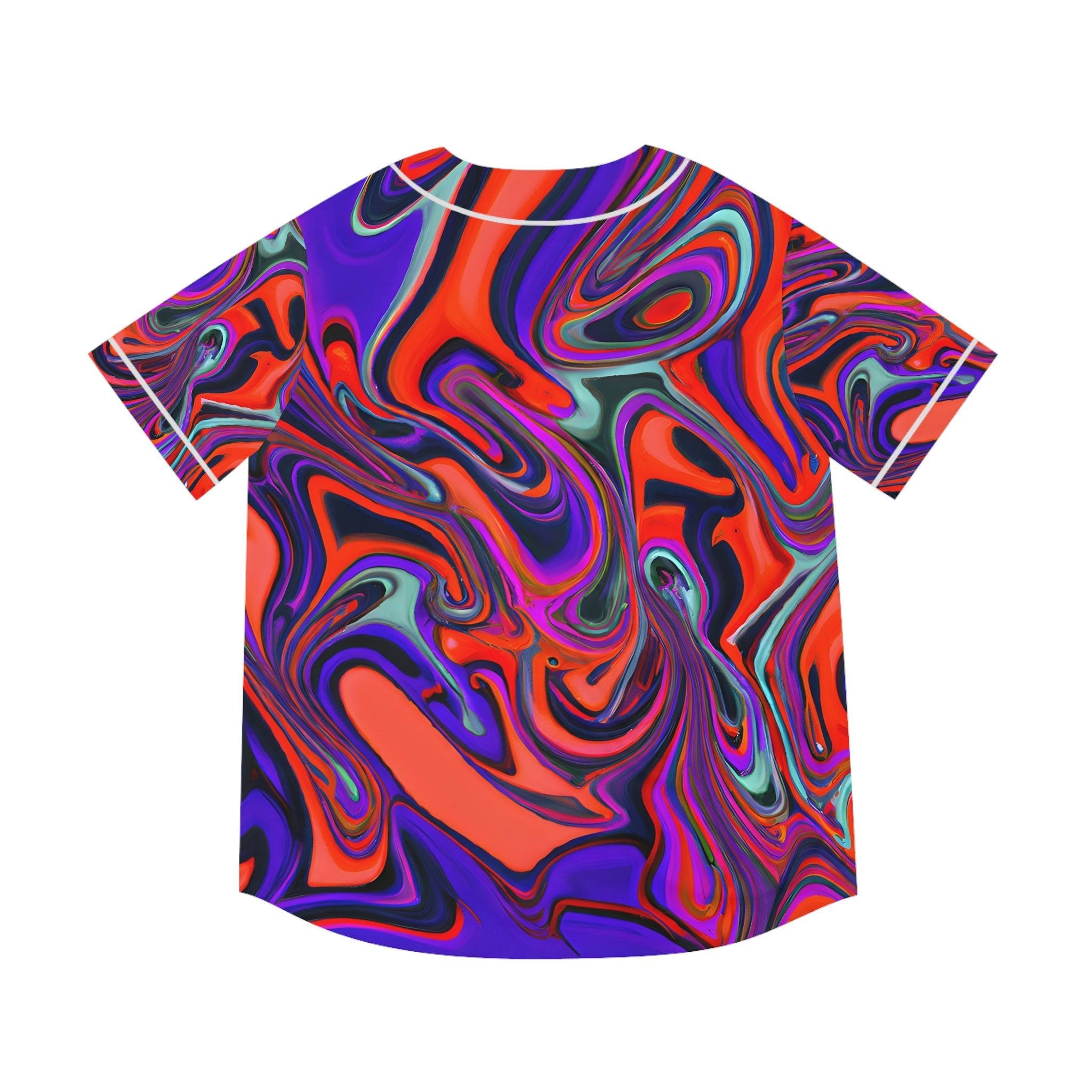 Hawaiian Shirts - Men's Trippy Daisy Bush Baseball Jersey - Acid Daddy