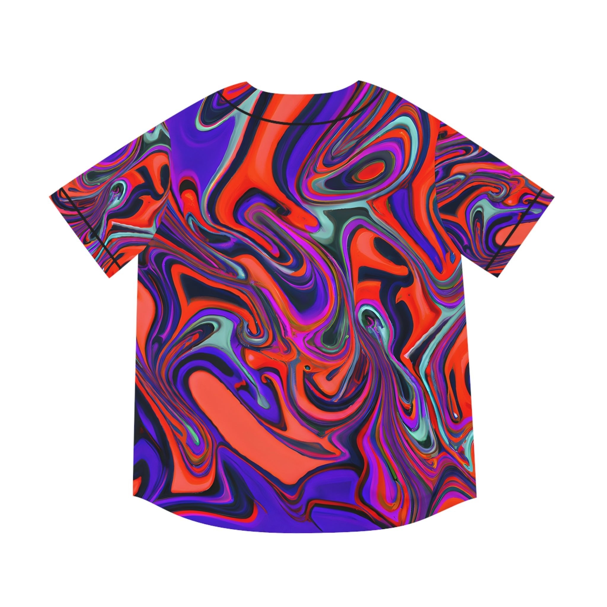 Hawaiian Shirts - Men's Trippy Daisy Bush Baseball Jersey - Acid Daddy