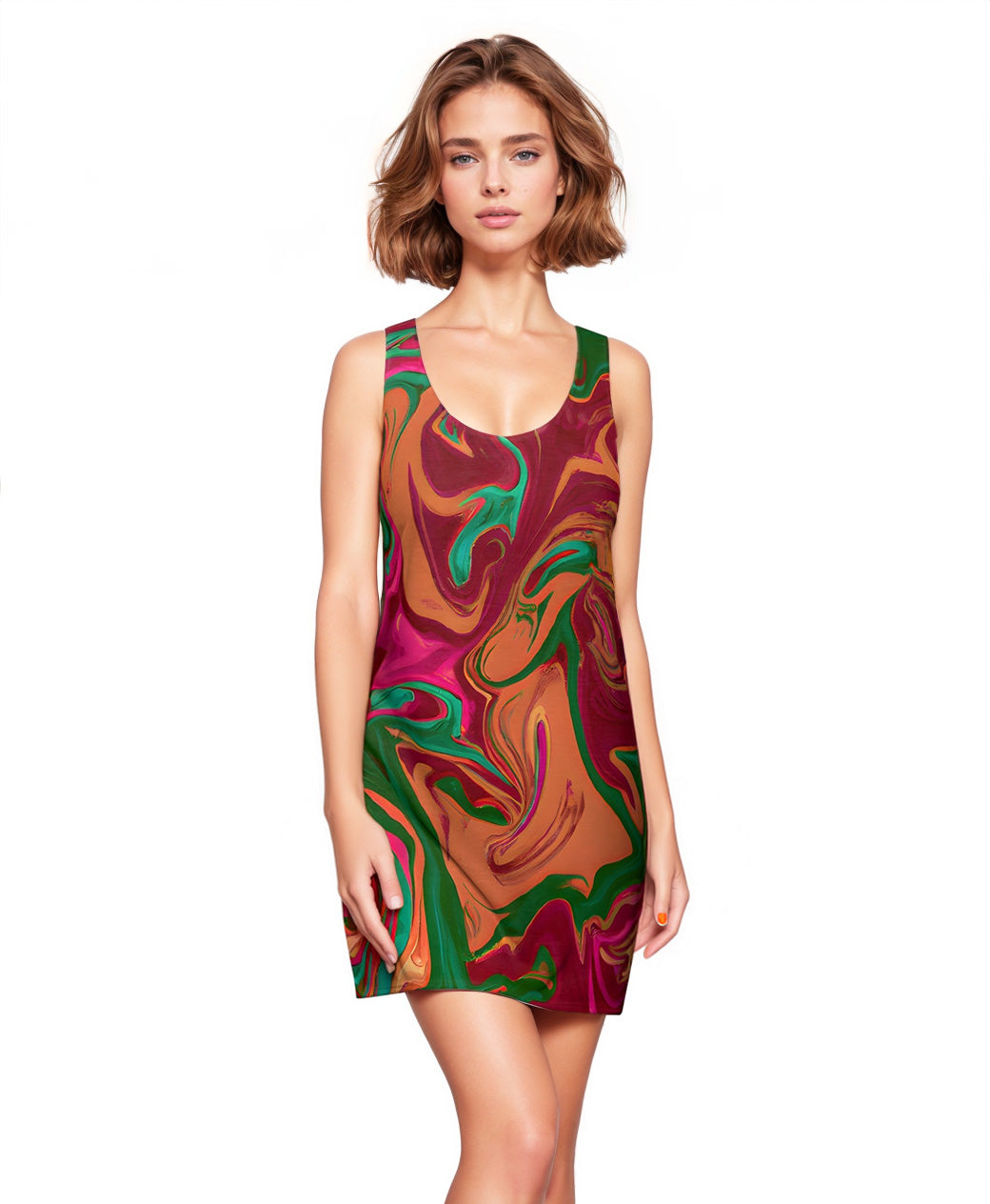 All Over Prints - Electric Forest Racerback Dress - Acid Daddy