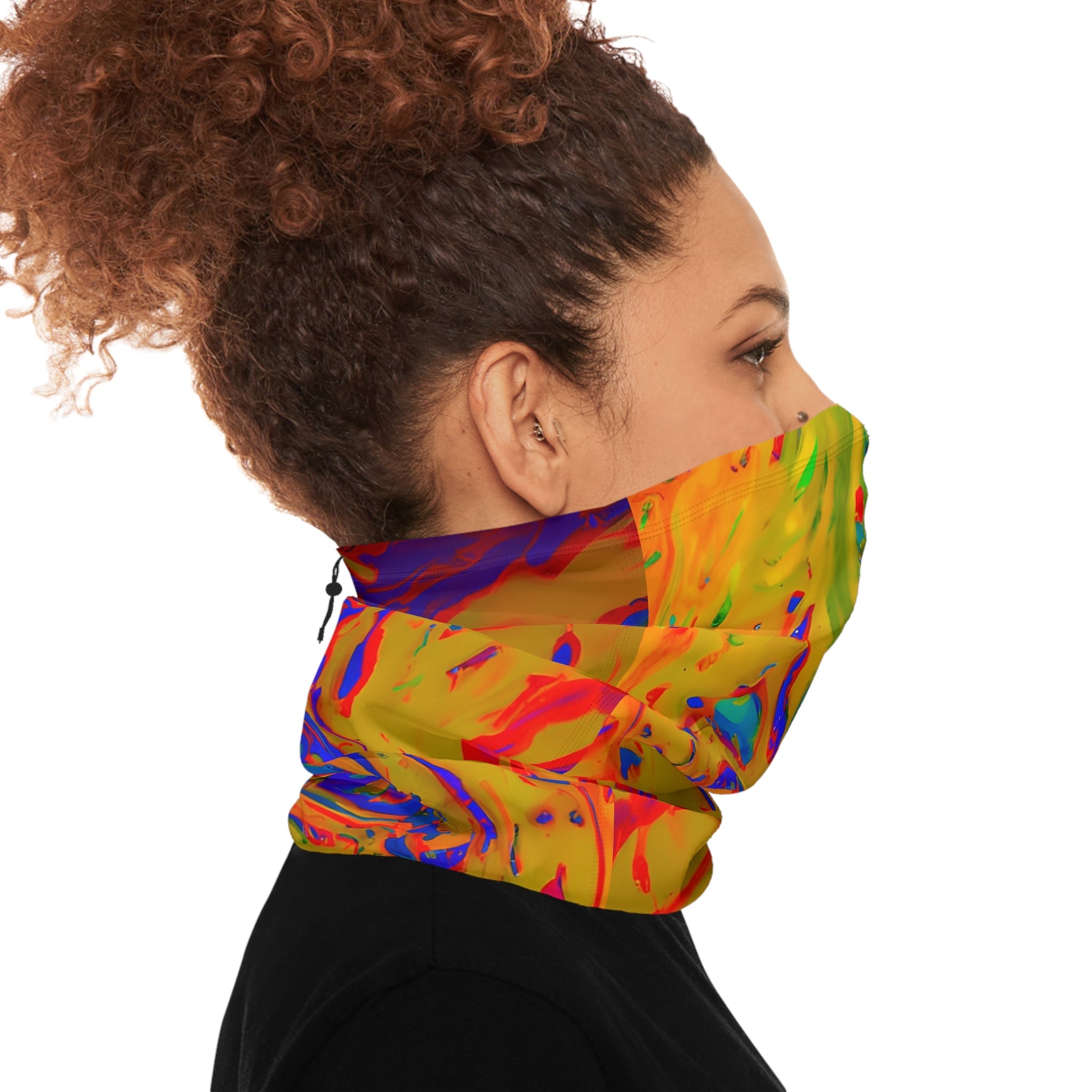 Gaiters - Painted Splash Pattern Winter Neck Gaiter - Acid Daddy