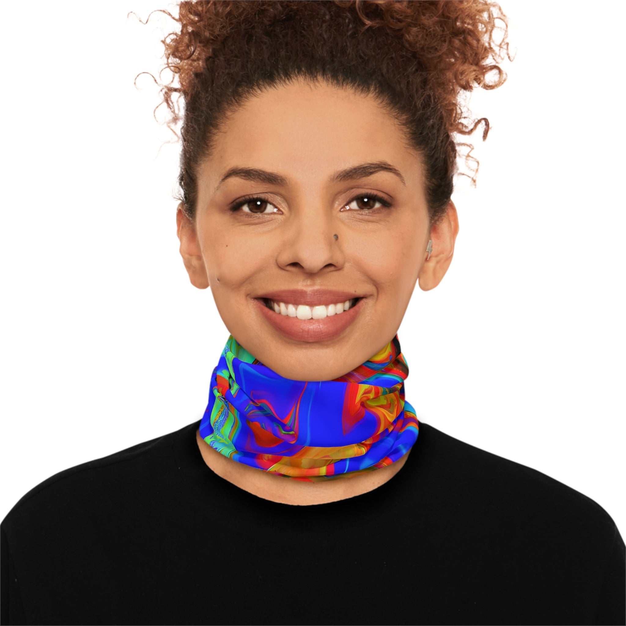 Gaiters - Psychedelic Blue Schizm Lightweight Neck Gaiter - Acid Daddy
