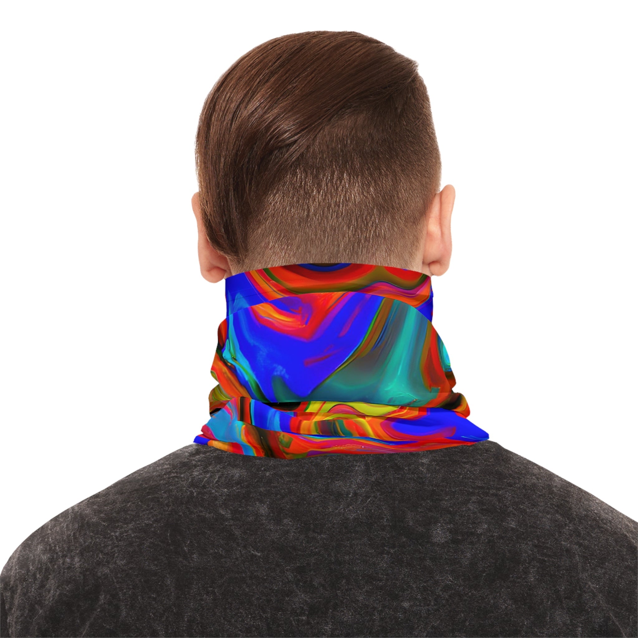 Gaiters - Psychedelic Blue Schizm Lightweight Neck Gaiter - Acid Daddy