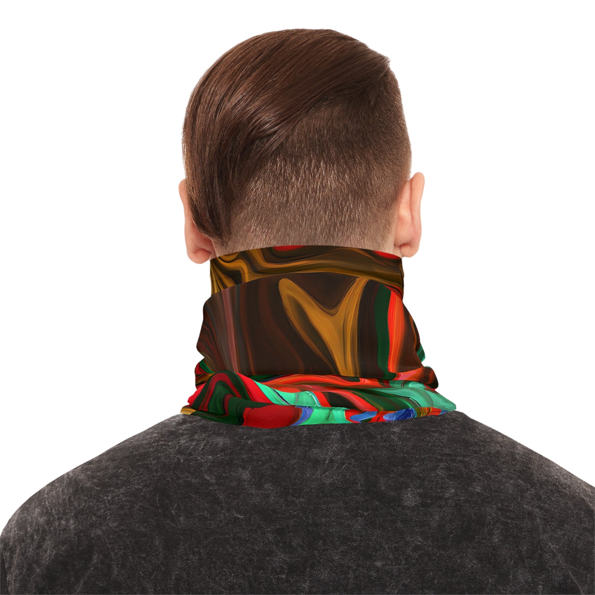 Gaiters - Psychedelic Orange Depths Lightweight Neck Gaiter - Acid Daddy