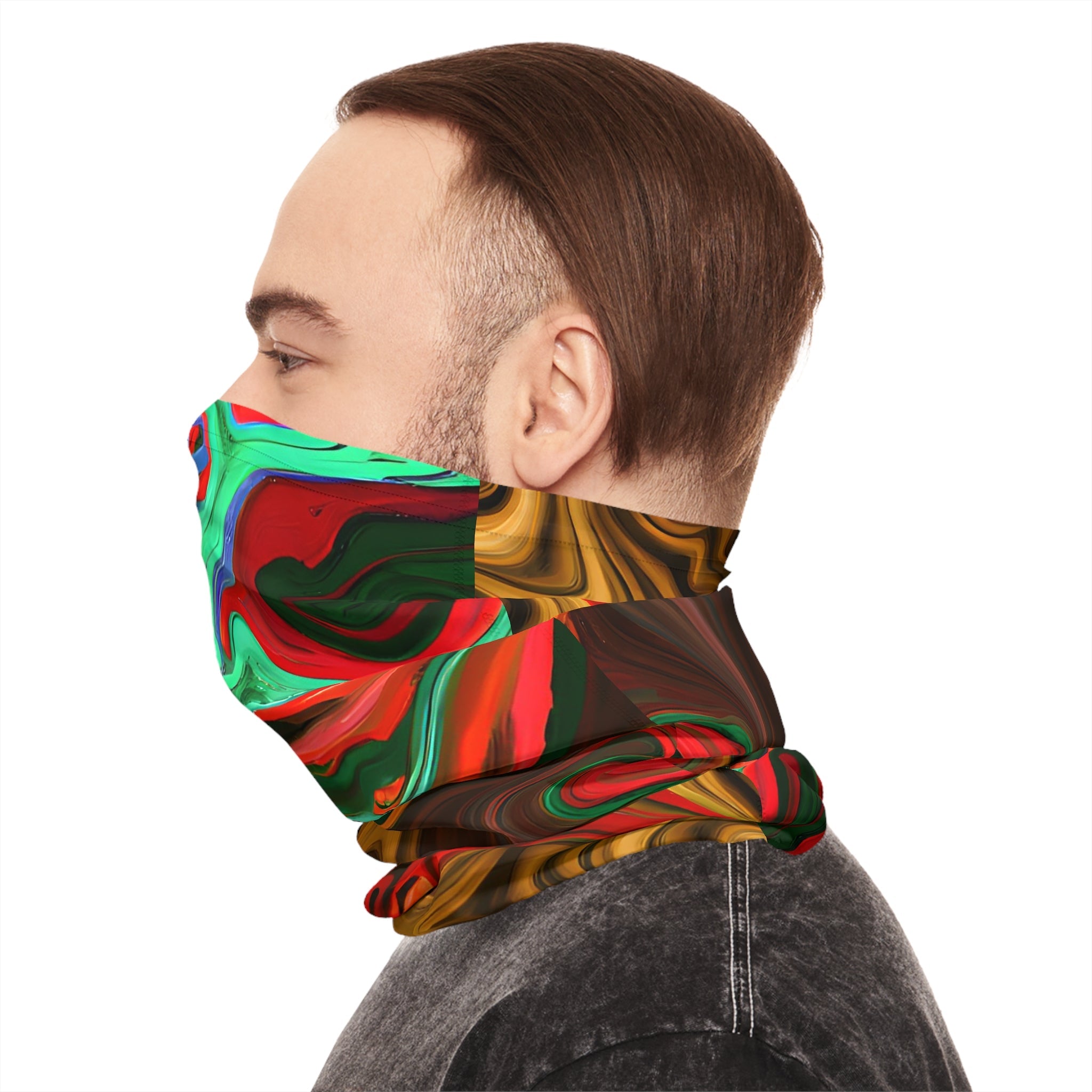 Gaiters - Psychedelic Orange Depths Lightweight Neck Gaiter - Acid Daddy