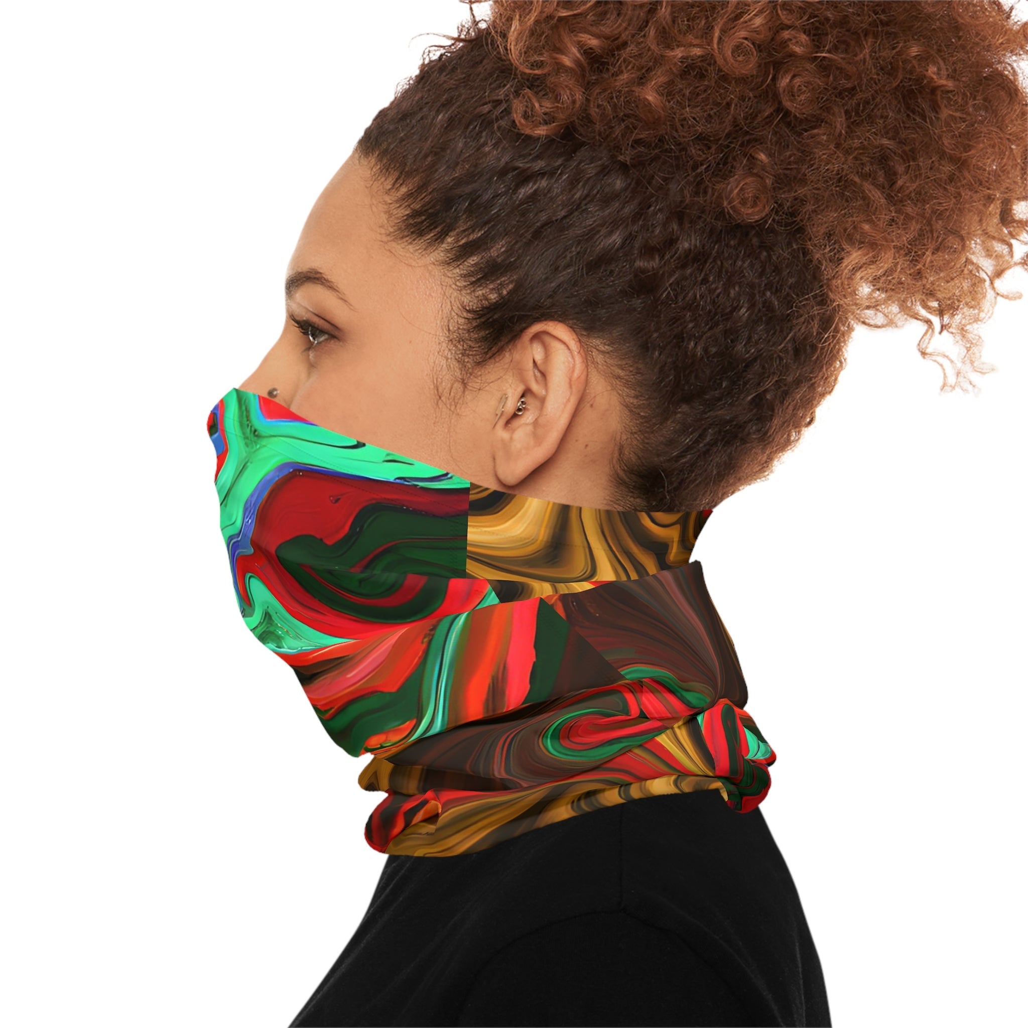 Gaiters - Psychedelic Orange Depths Lightweight Neck Gaiter - Acid Daddy