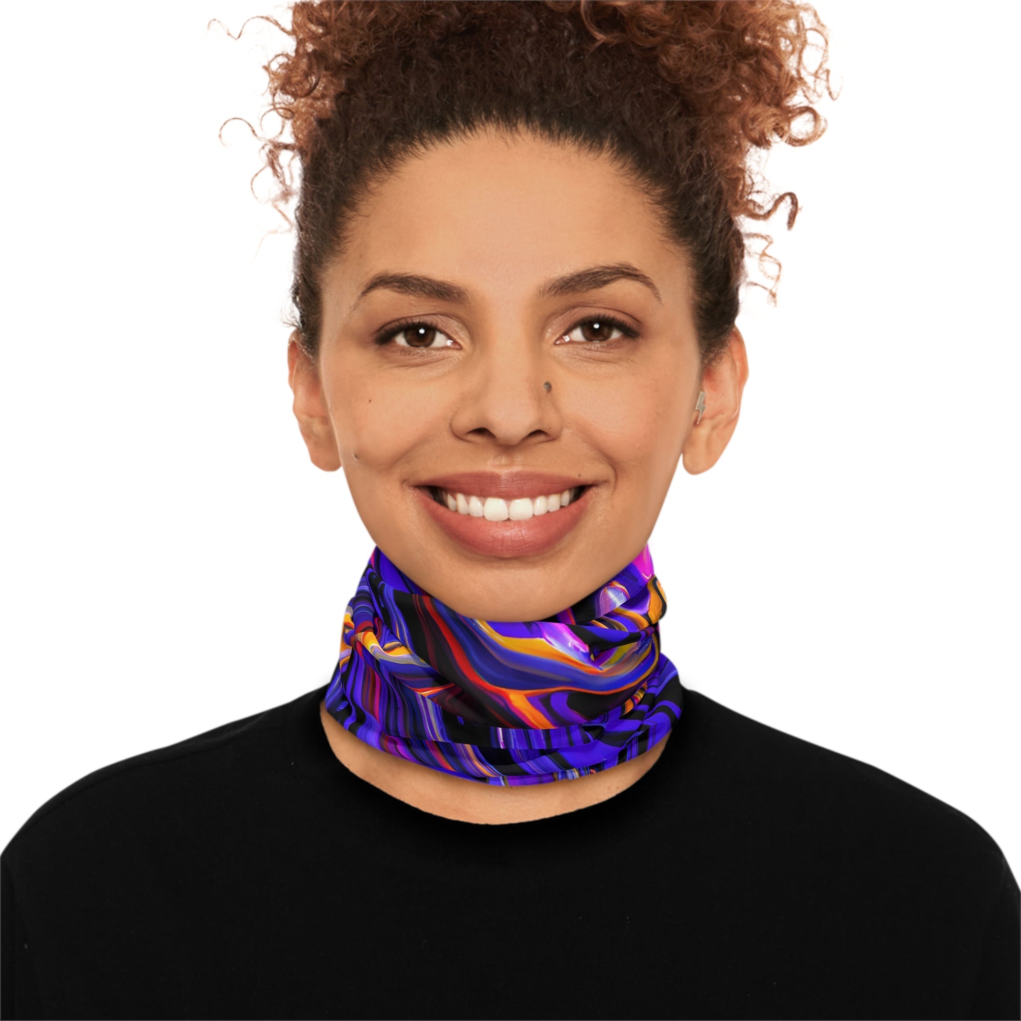 Gaiters - Purple Flex Design Lightweight Neck Gaiter - Acid Daddy