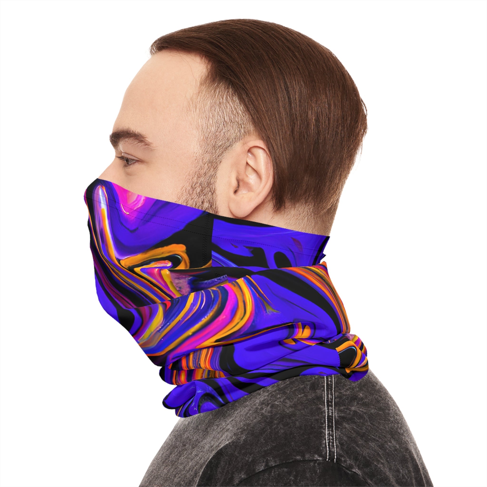 Gaiters - Purple Flex Design Lightweight Neck Gaiter - Acid Daddy