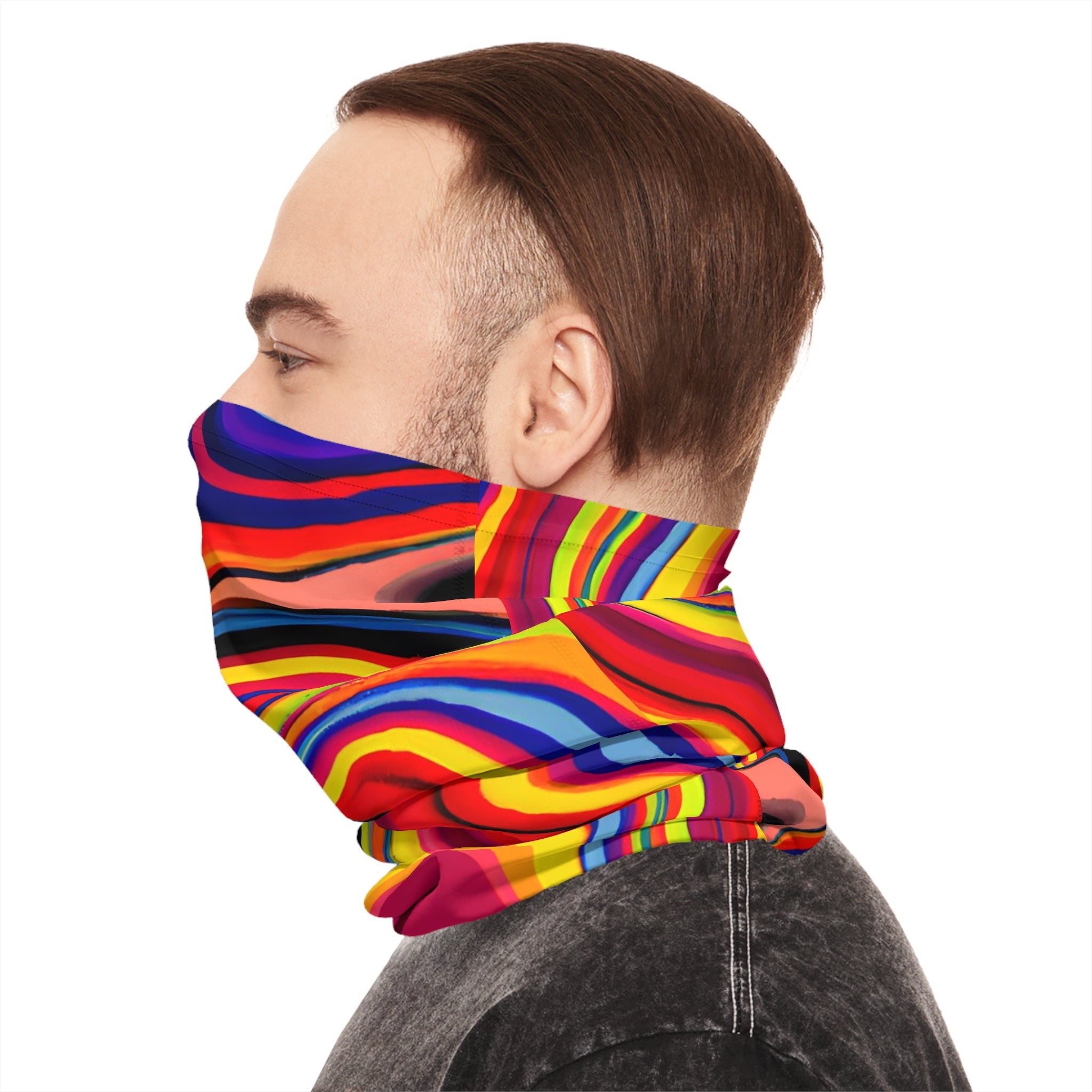 Gaiters - Retro Swirls Lightweight Neck Gaiter - Acid Daddy