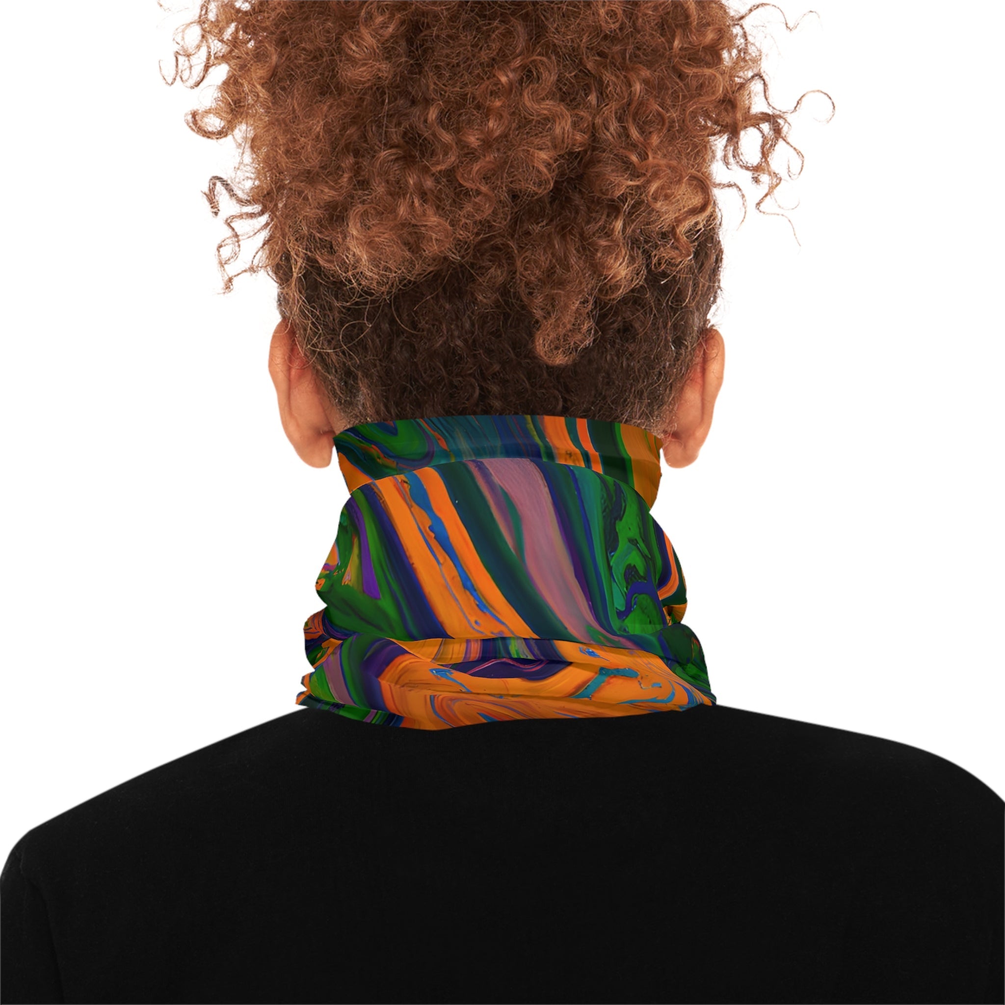 Gaiters - Trippy Forest Green Vibes Midweight Neck Gaiter - Acid Daddy