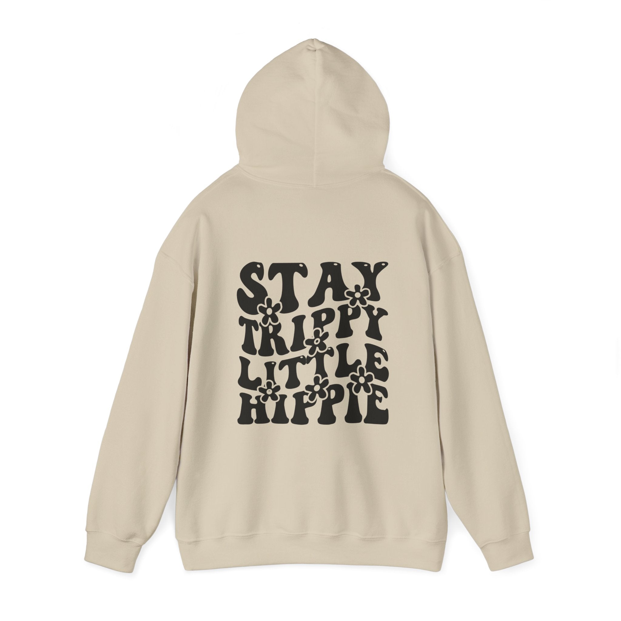 Hoodie - Trippy Hippie Slogan Winter Hoodie (Back Print) - Acid Daddy