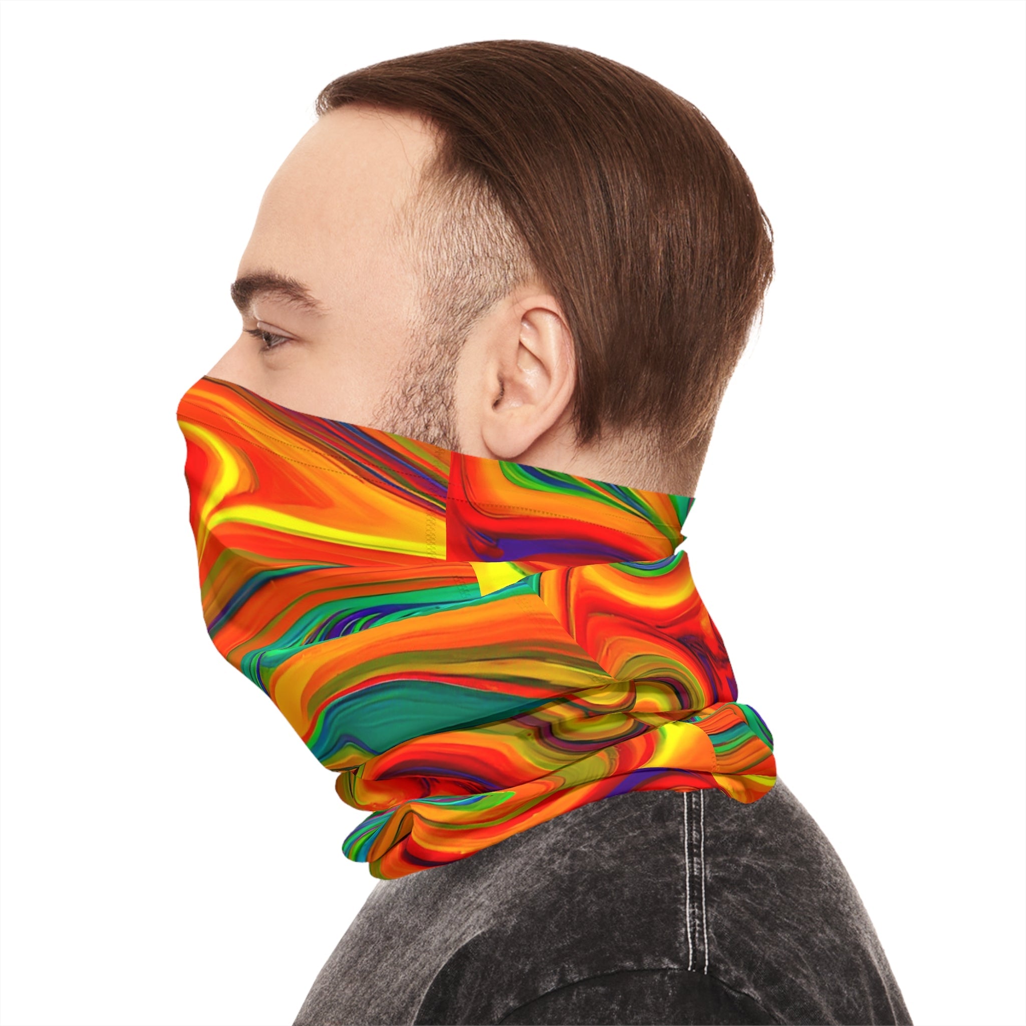 Gaiters - Trippy Orange Delight Lightweight Neck Gaiter - Acid Daddy