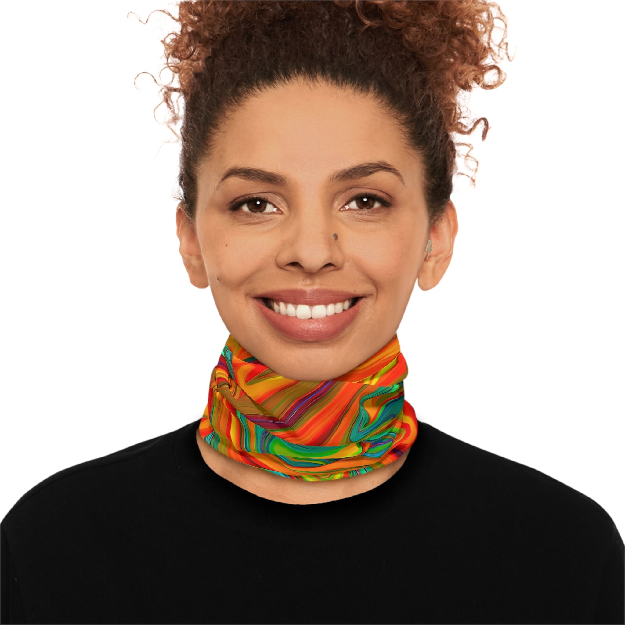 Gaiters - Trippy Orange Delight Lightweight Neck Gaiter - Acid Daddy