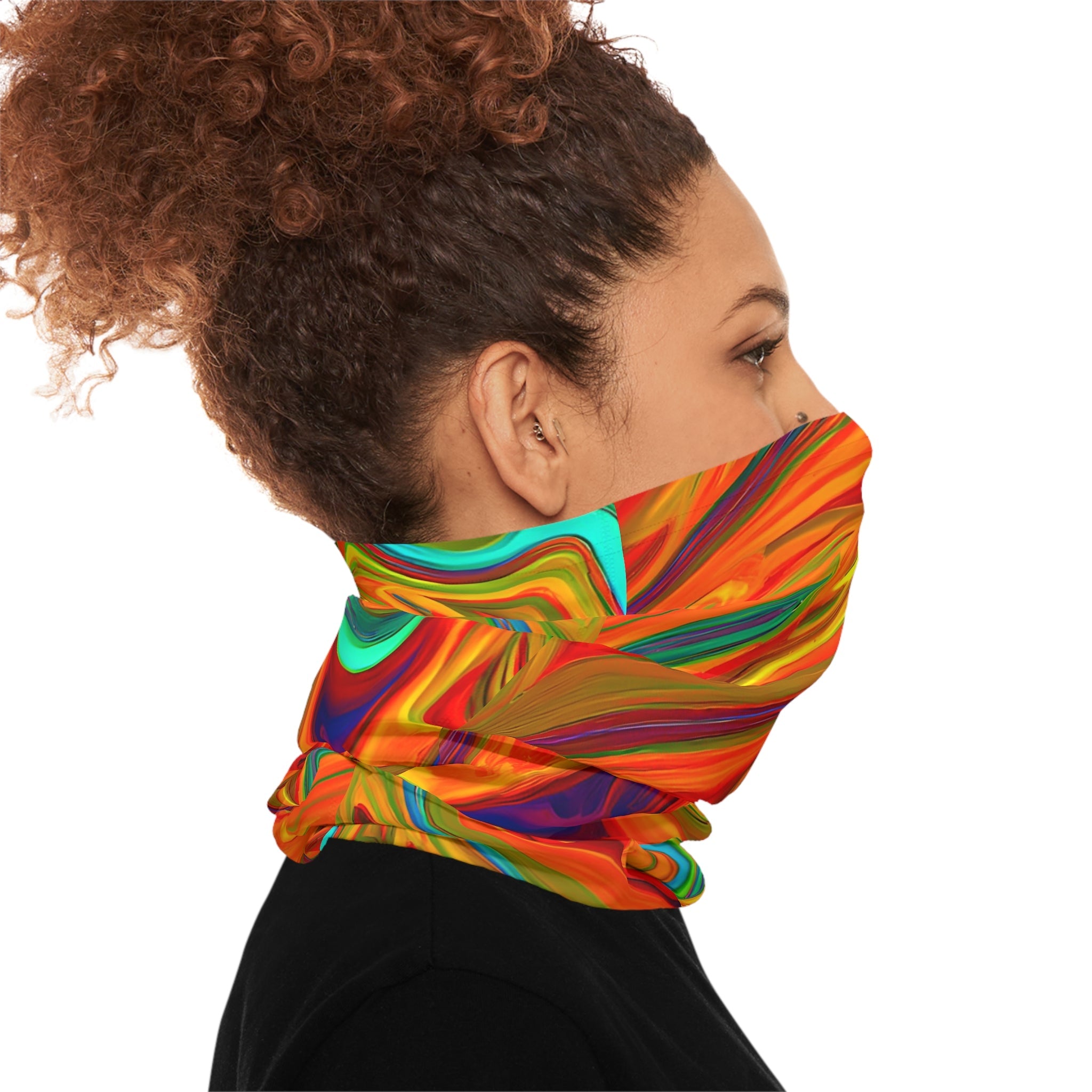 Gaiters - Trippy Orange Delight Lightweight Neck Gaiter - Acid Daddy