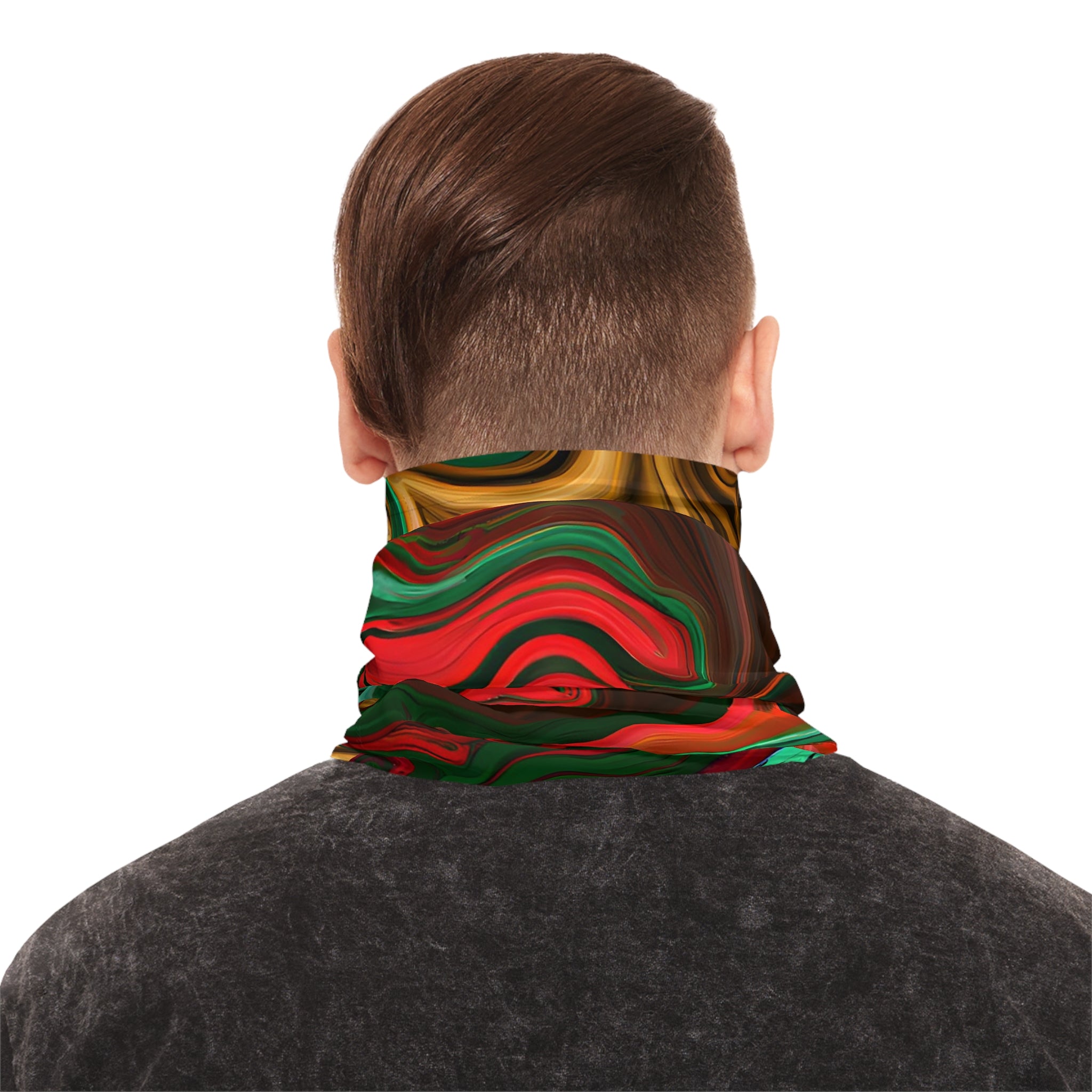 Gaiters - Trippy Orange Depths Midweight Neck Gaiter - Acid Daddy
