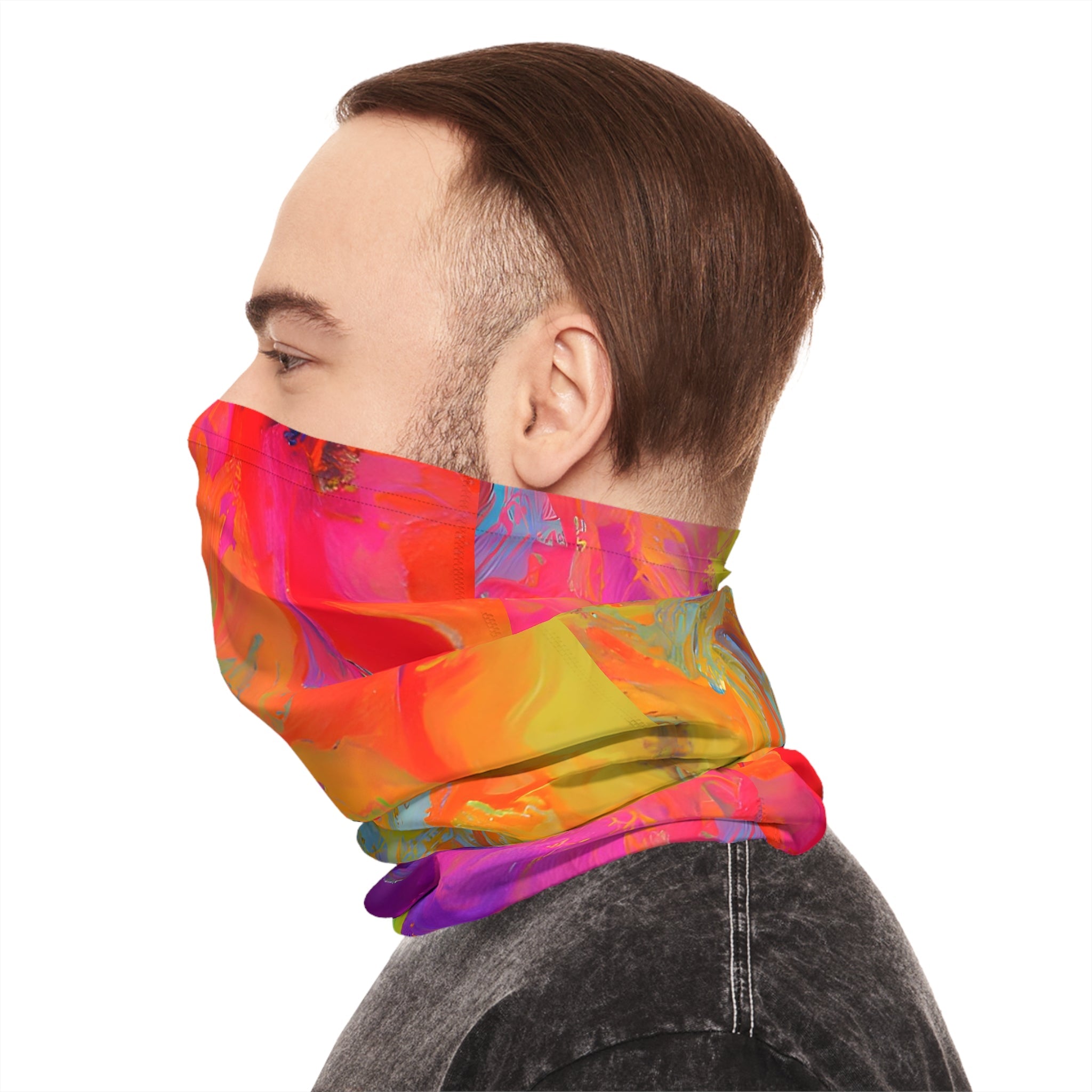 Gaiters - Trippy Vibrant Blast Midweight Neck Gaiter - Acid Daddy
