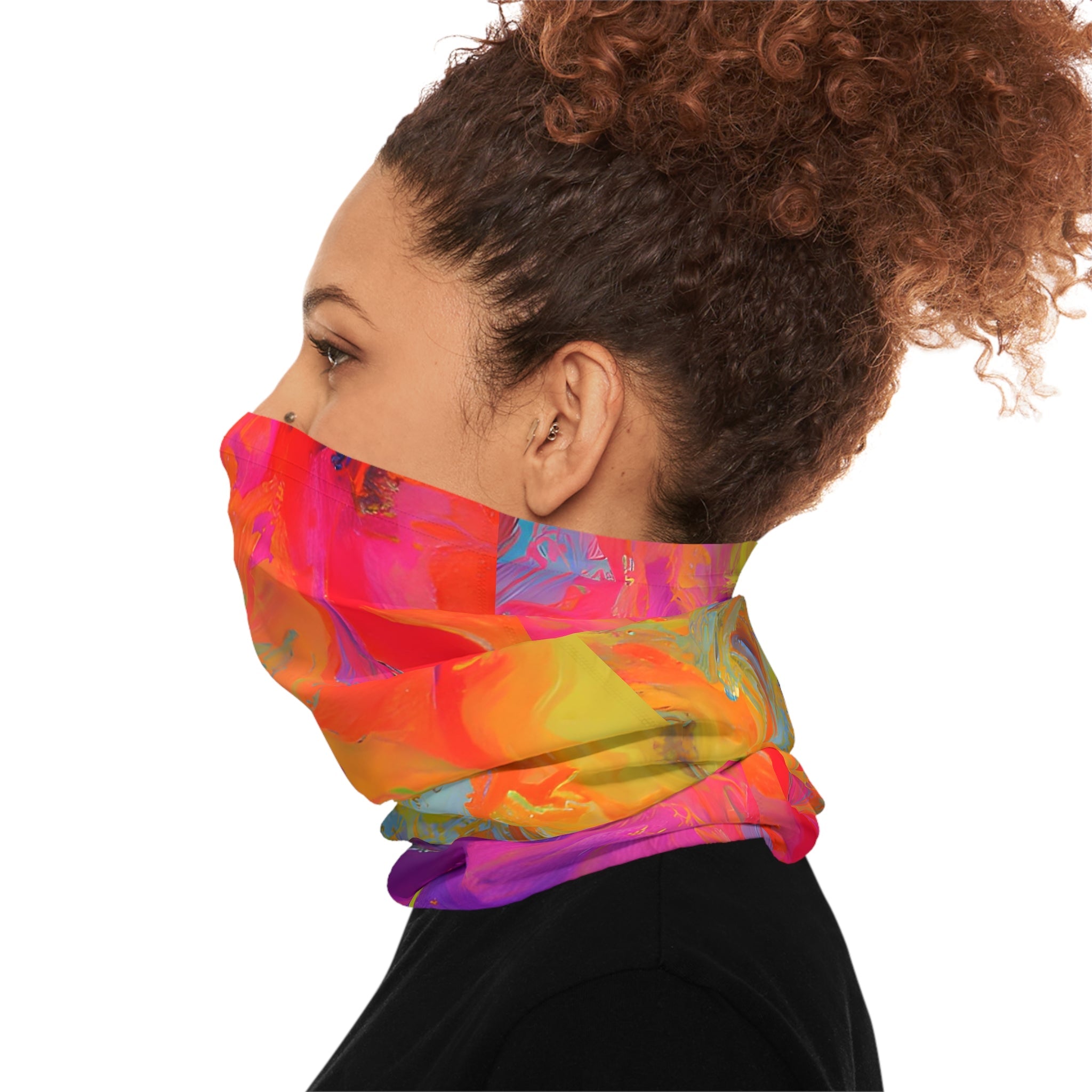 Gaiters - Trippy Vibrant Blast Midweight Neck Gaiter - Acid Daddy