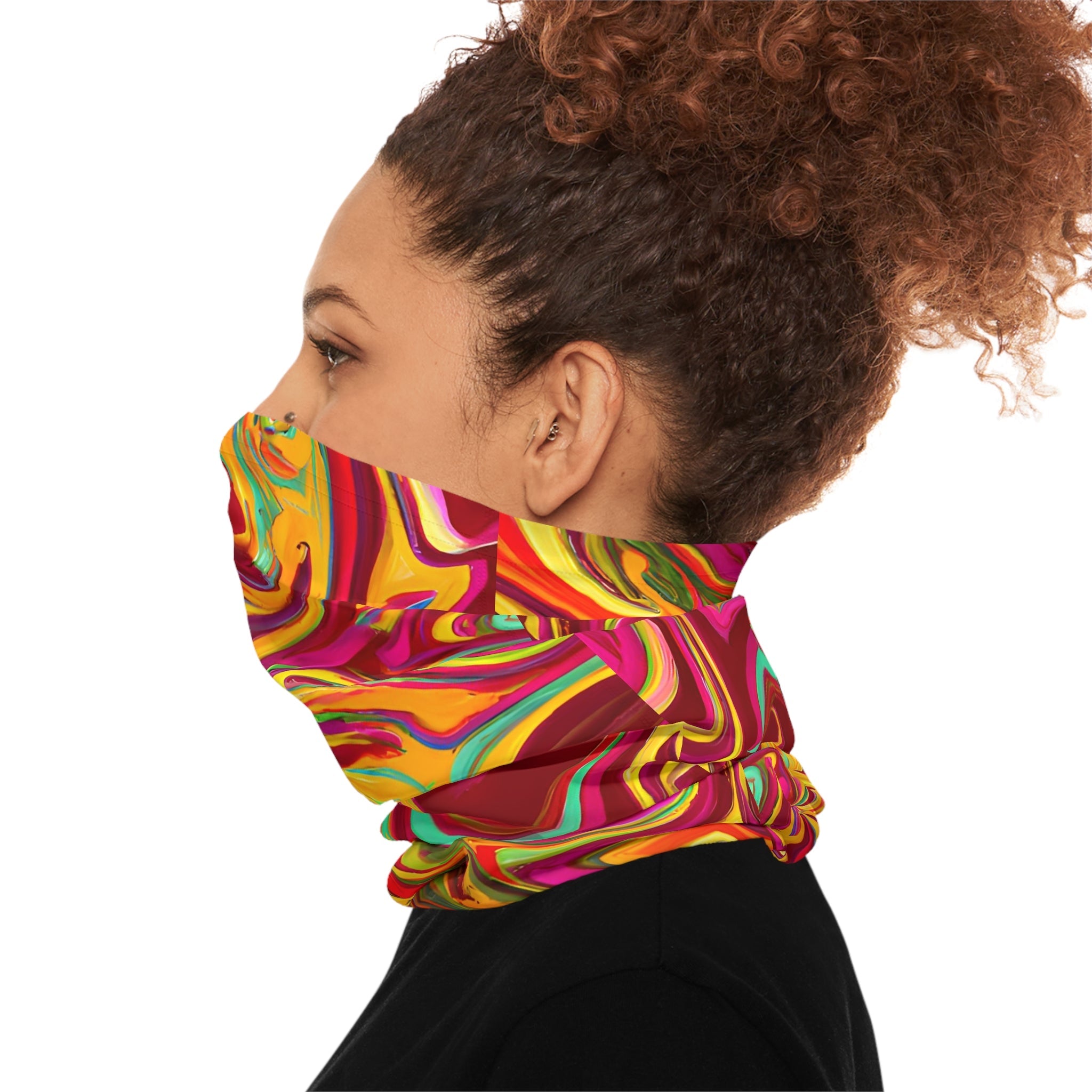 Gaiters - Vibrant Hawaiian Breeze Midweight Neck Gaiter - Acid Daddy