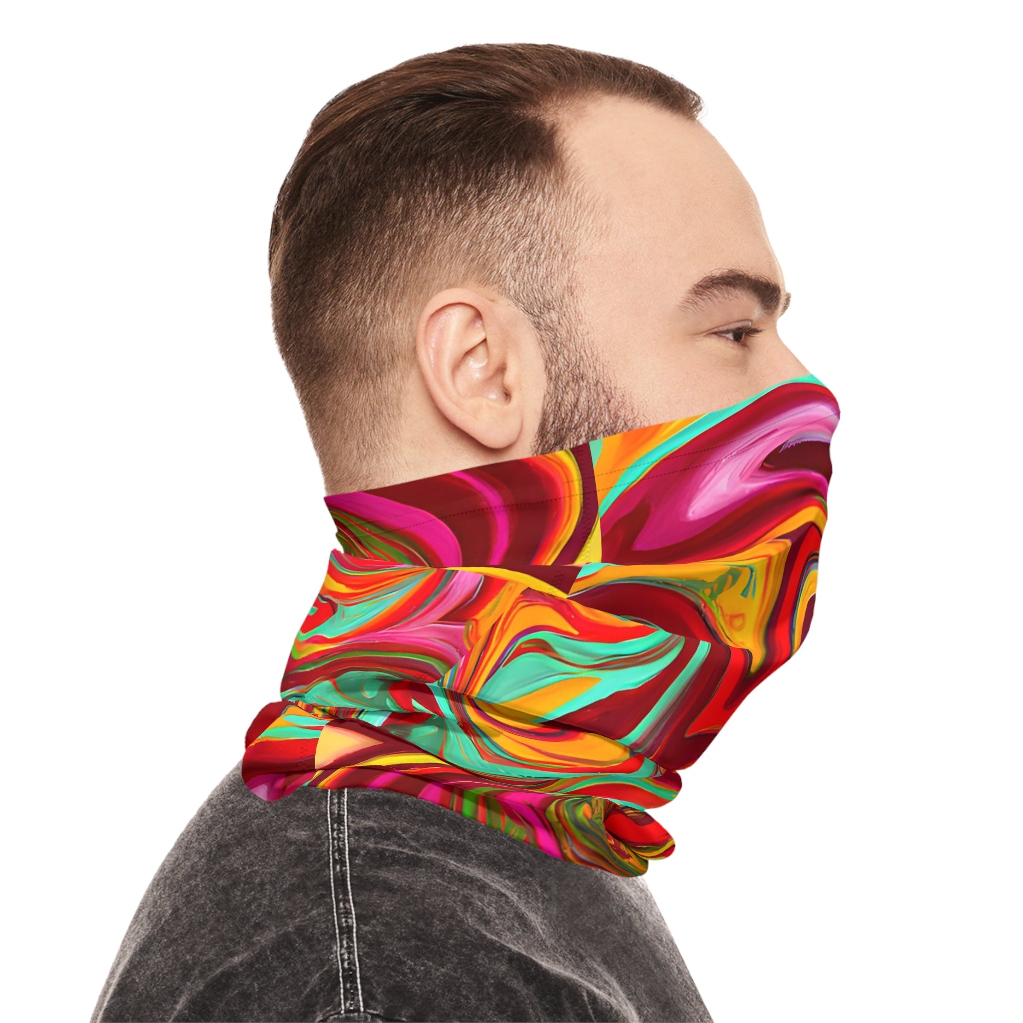 Gaiters - Vibrant Hawaiian Breeze Midweight Neck Gaiter - Acid Daddy