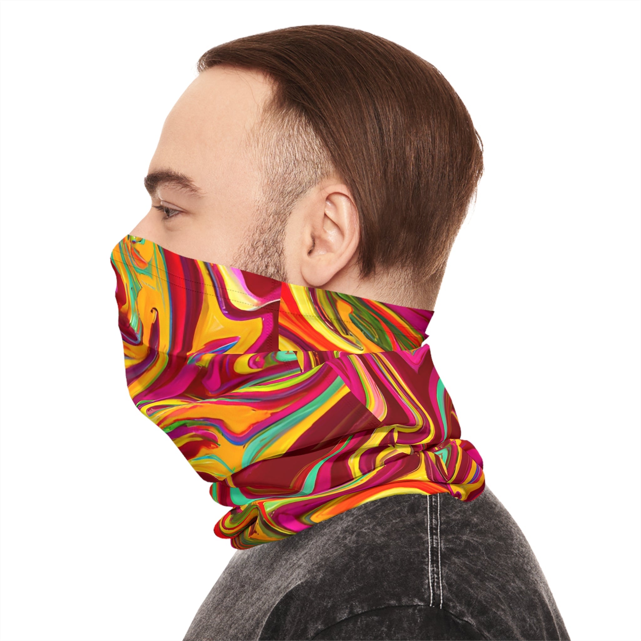 Gaiters - Vibrant Hawaiian Breeze Midweight Neck Gaiter - Acid Daddy
